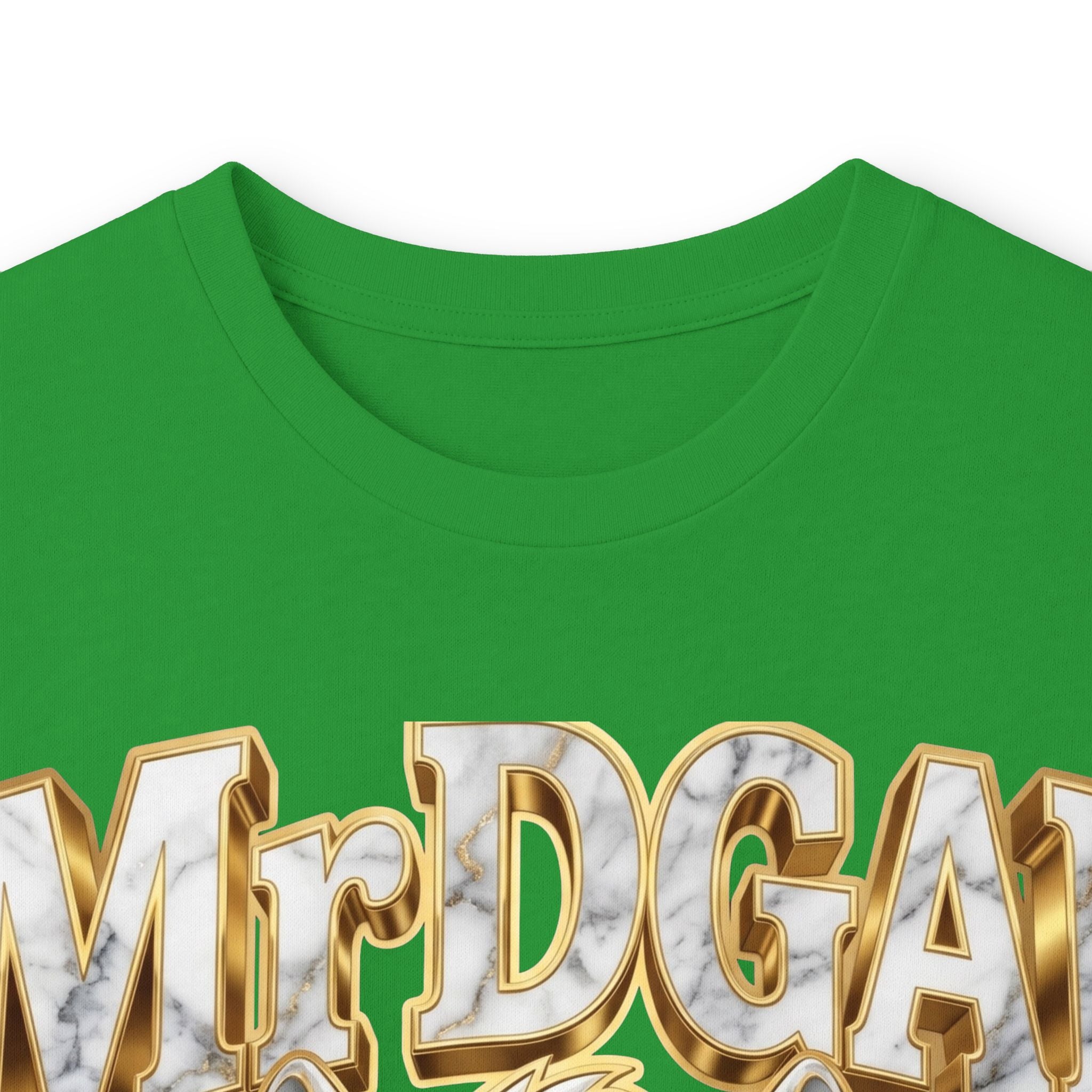 Long Sleeve Tee — Bold ‘DGAF’ Cat Graphic & Gold 3D Profanity Back
