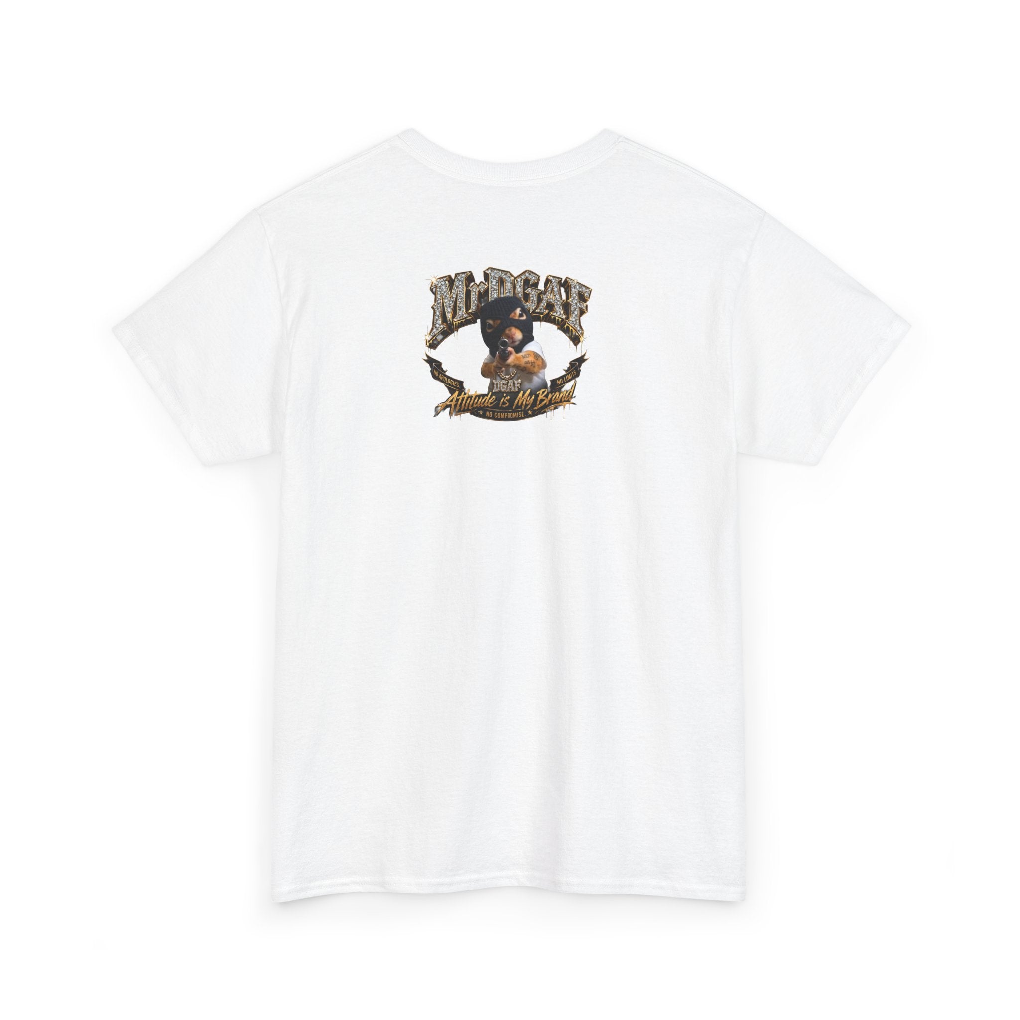 IDGAF Never Will Tee — Bold Rhinestone Text Graphic T‑Shirt