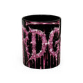 Dripping Pink Glitter Gothic Mug — Accent Coffee Cup (11/15oz) - mrdgaf.shop