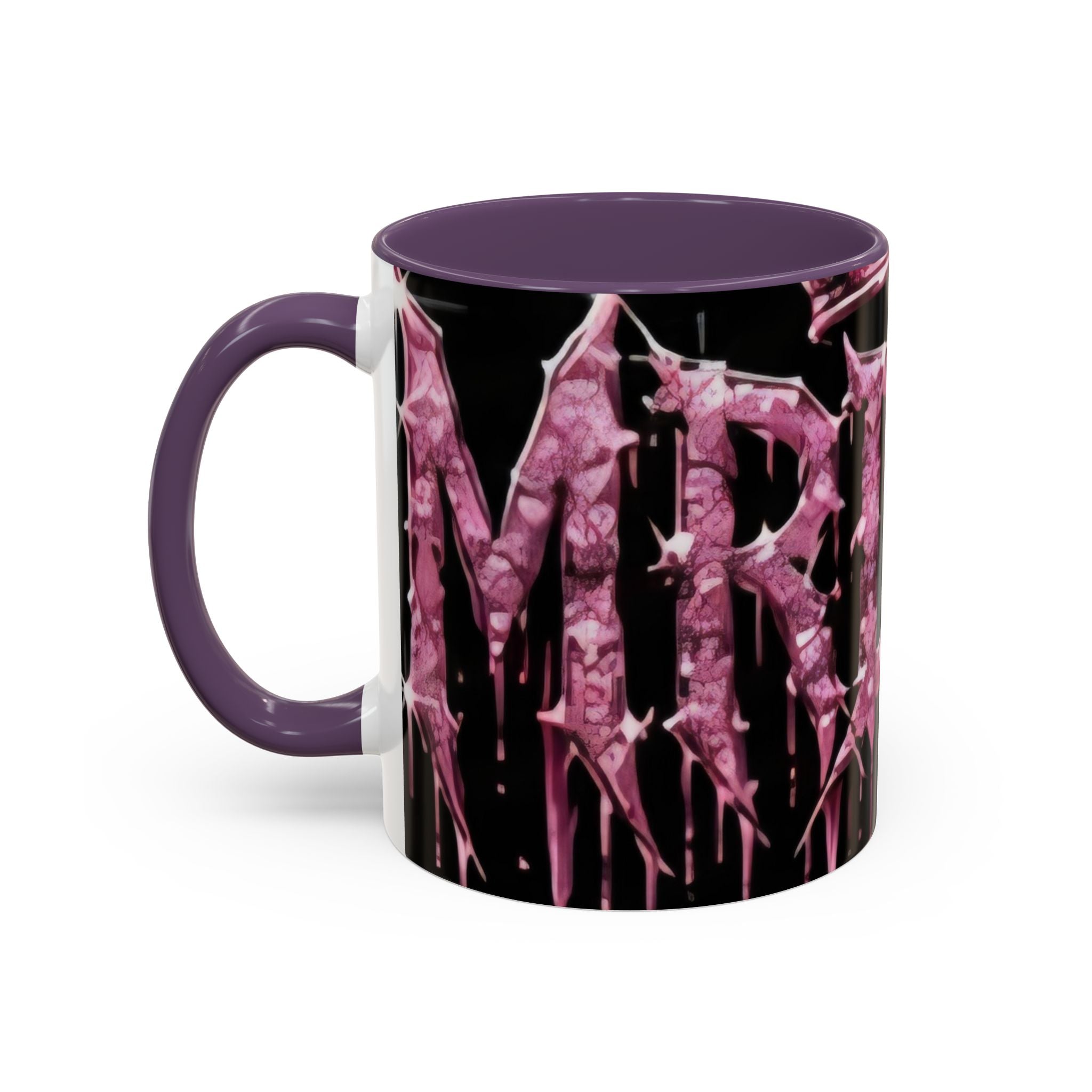 Dripping Pink Glitter Gothic Mug — Accent Coffee Cup (11/15oz) - mrdgaf.shop