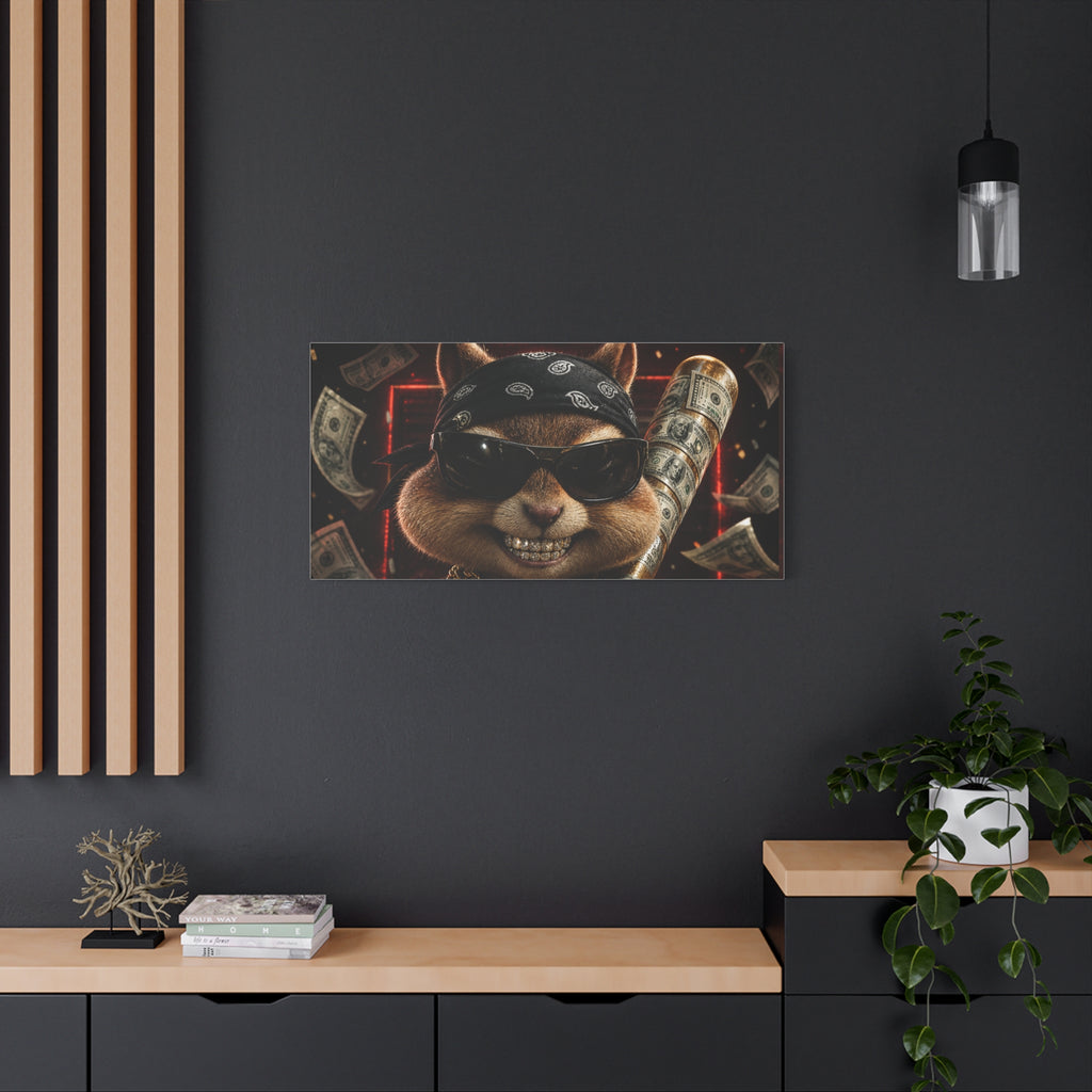 Dark Cardinal Bunny Canvas Print — Gothic Rabbit Wall Art