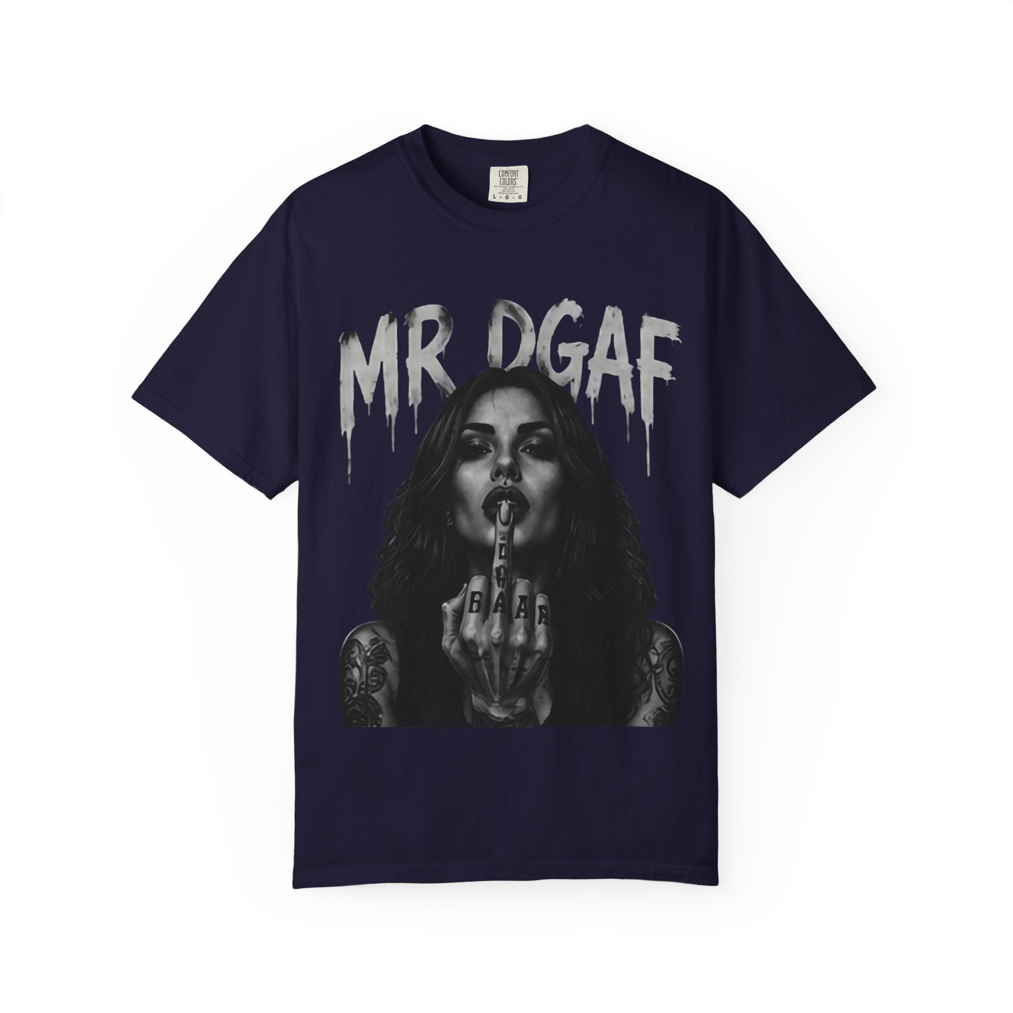Mr DGAF Graphic T-Shirt — Edgy Middle Finger Streetwear Tee - mrdgaf.shop
