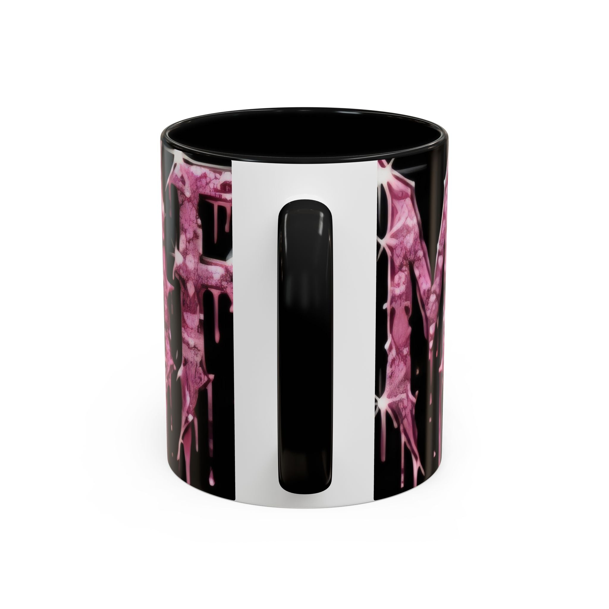 Dripping Pink Glitter Gothic Mug — Accent Coffee Cup (11/15oz) - mrdgaf.shop