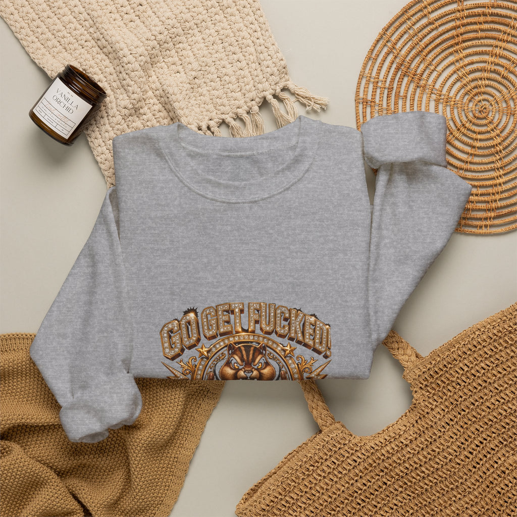 Tiger Graphic Crewneck Sweatshirt — "Go Get F***ing No Apologies"