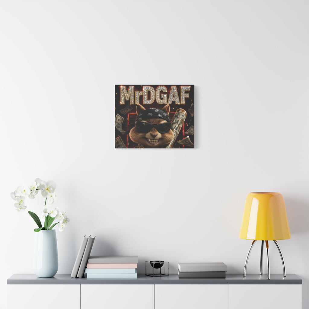 Dark Cardinal Bunny Canvas Print — Gothic Rabbit Wall Art