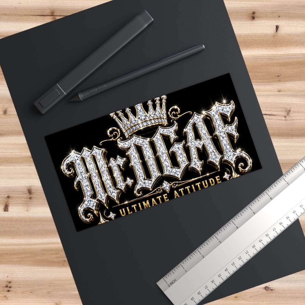 Mr. DGAE Bumper Sticker — Sparkling Crown "Ultimate Attitude" Car Decal - mrdgaf.shop