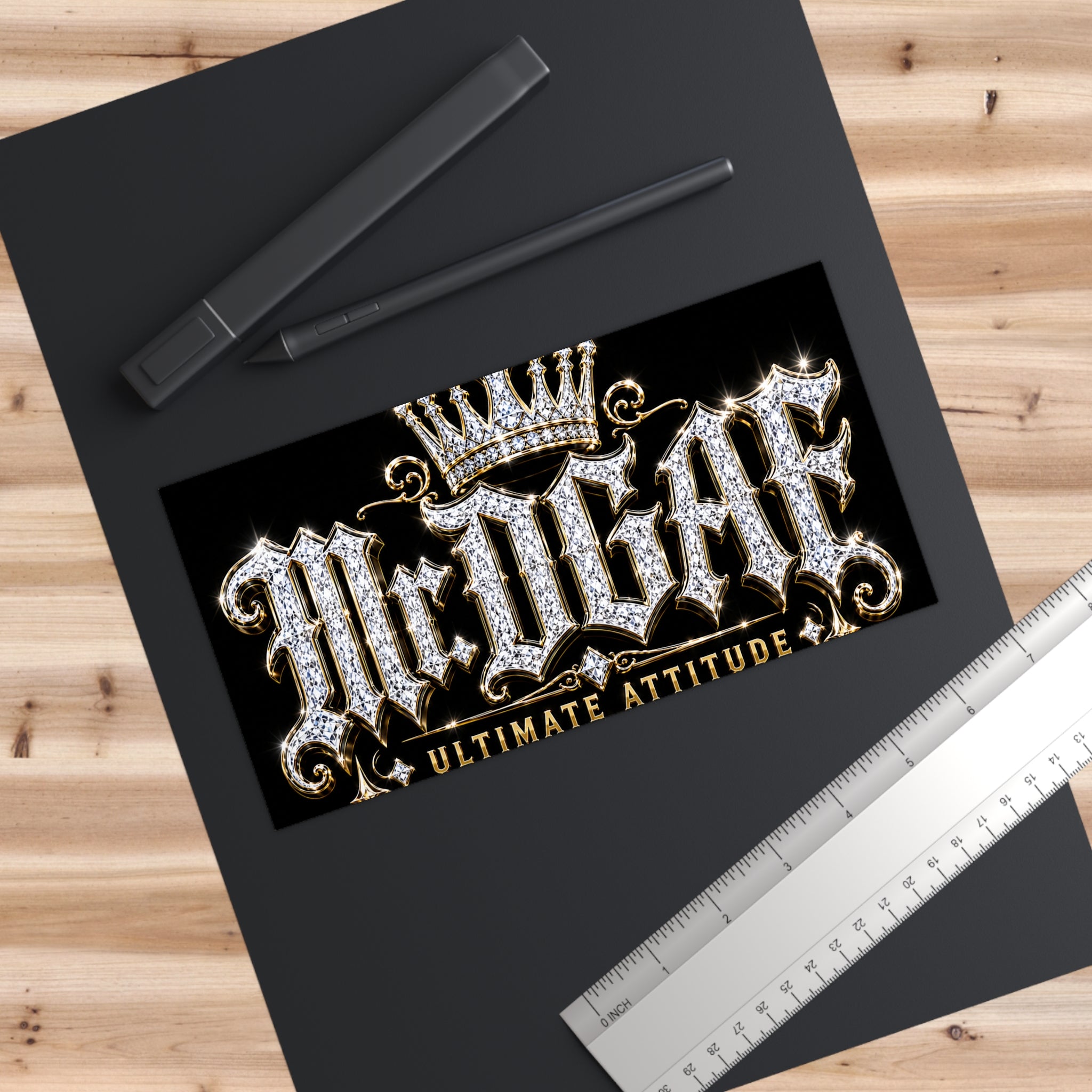 Mr. DGAE Bumper Sticker — Sparkling Crown "Ultimate Attitude" Car Decal - mrdgaf.shop