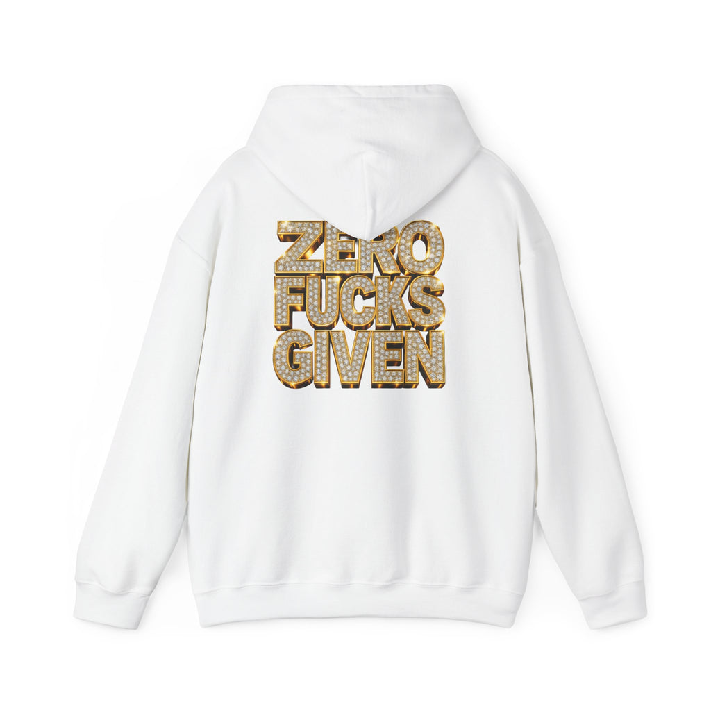 Zero Fucks Given Hoodie — Bold Marquee Lettering Graphic Pullover