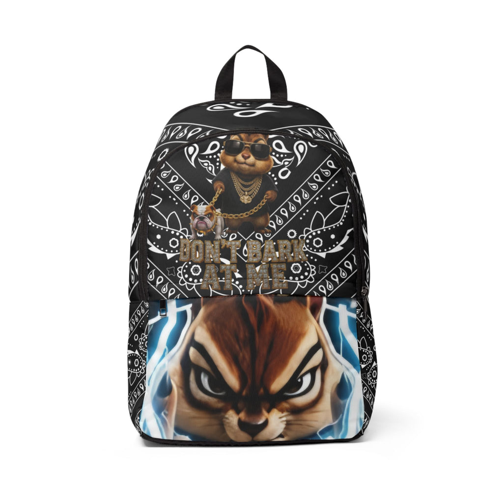 Boys schoolbag Chipmunk Street Art Backpack — Bad to the Bone Bandana Design