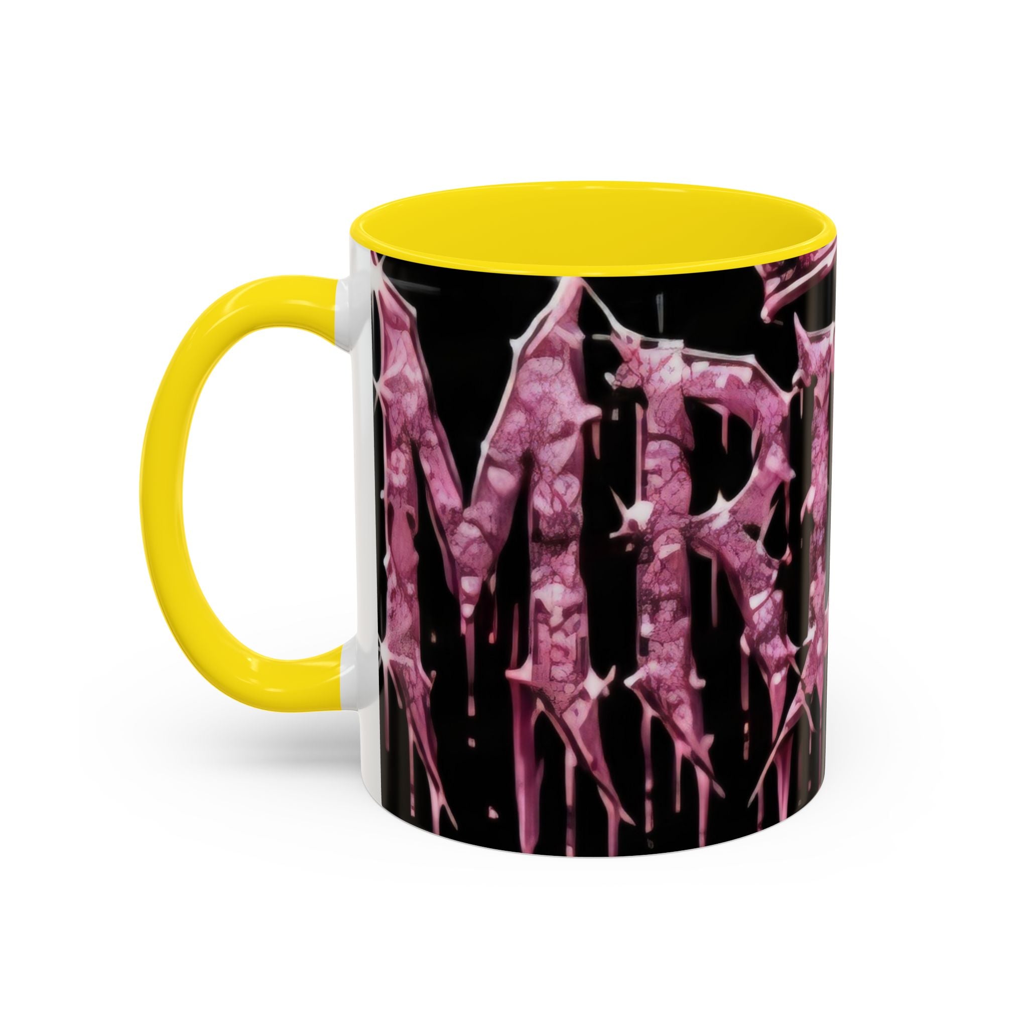 Dripping Pink Glitter Gothic Mug — Accent Coffee Cup (11/15oz) - mrdgaf.shop