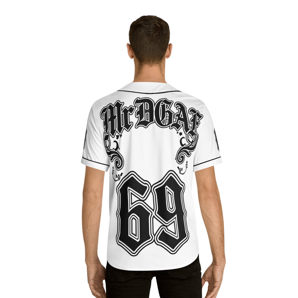 MrDGAF 69 Baseball Jersey — Vintage Gothic Numbered Men’s Sports Tee - mrdgaf.shop