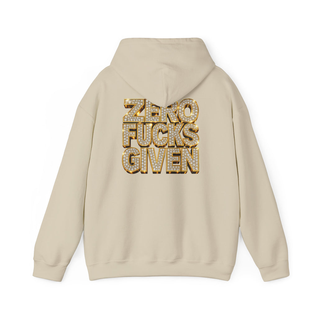 Zero Fucks Given Hoodie — Bold Marquee Lettering Graphic Pullover