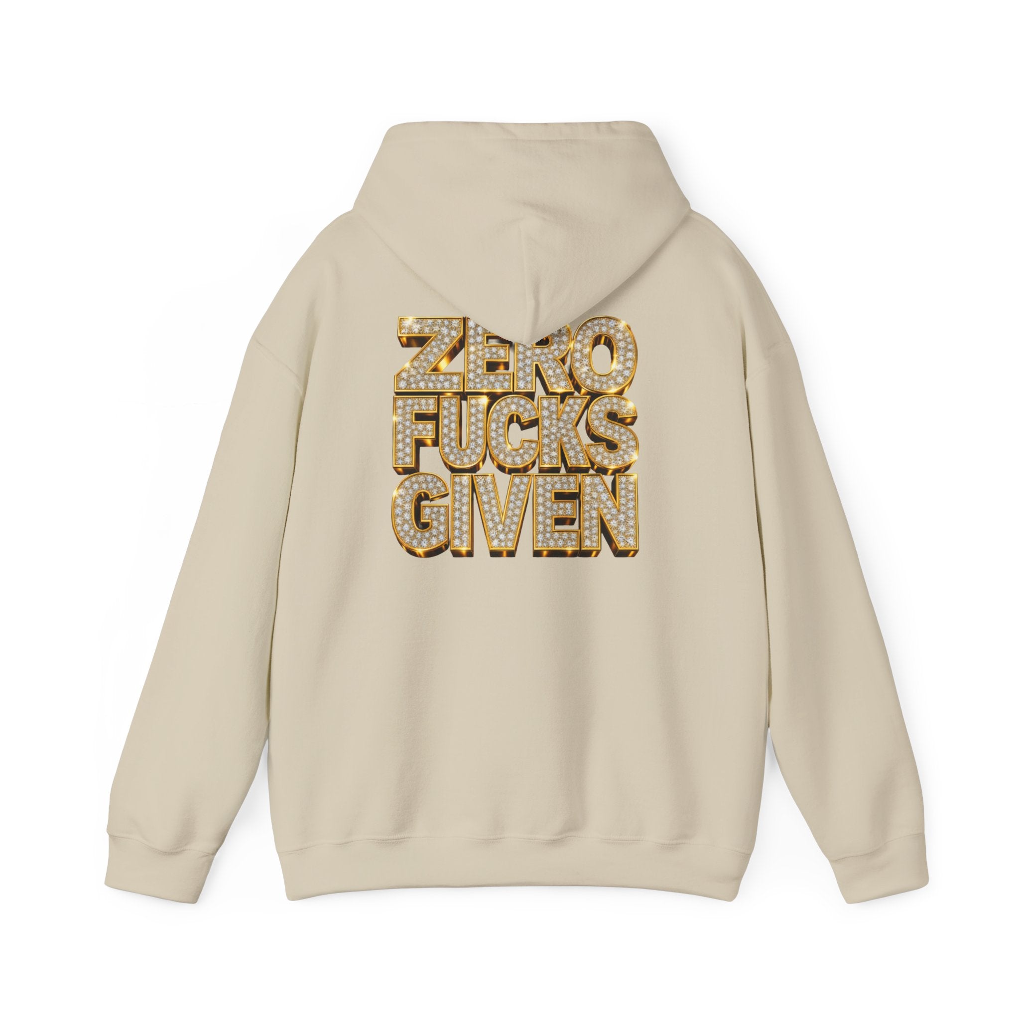Zero Fucks Given Hoodie — Bold Marquee Lettering Graphic Pullover