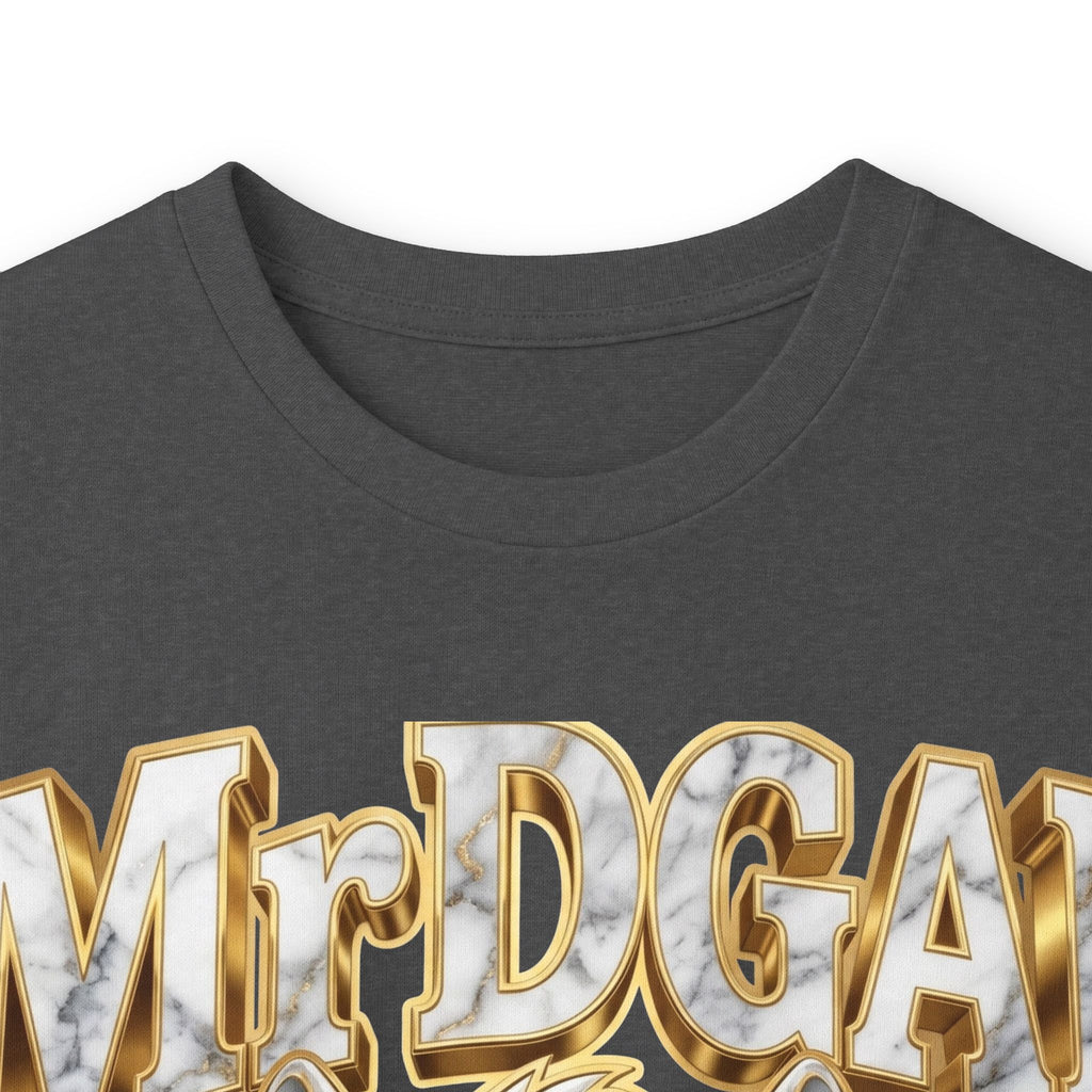 Long Sleeve Tee — Bold ‘DGAF’ Cat Graphic & Gold 3D Profanity Back
