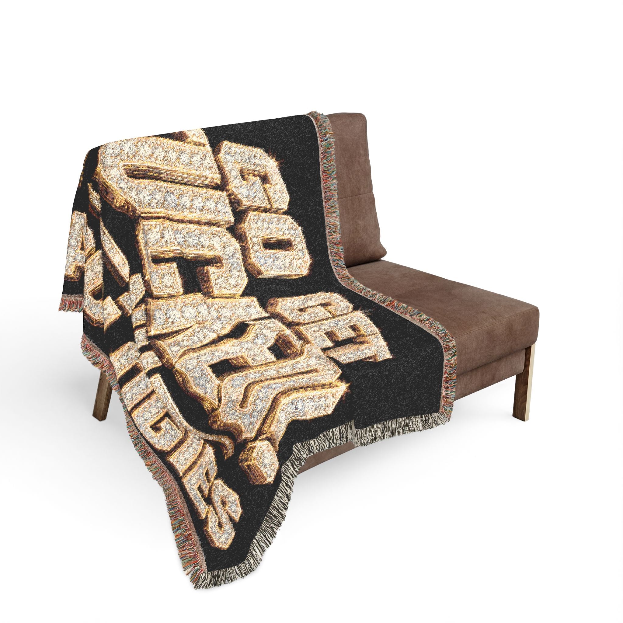 Woven Blanket — 'Go Get Fucked! No Apologies' Statement Throw