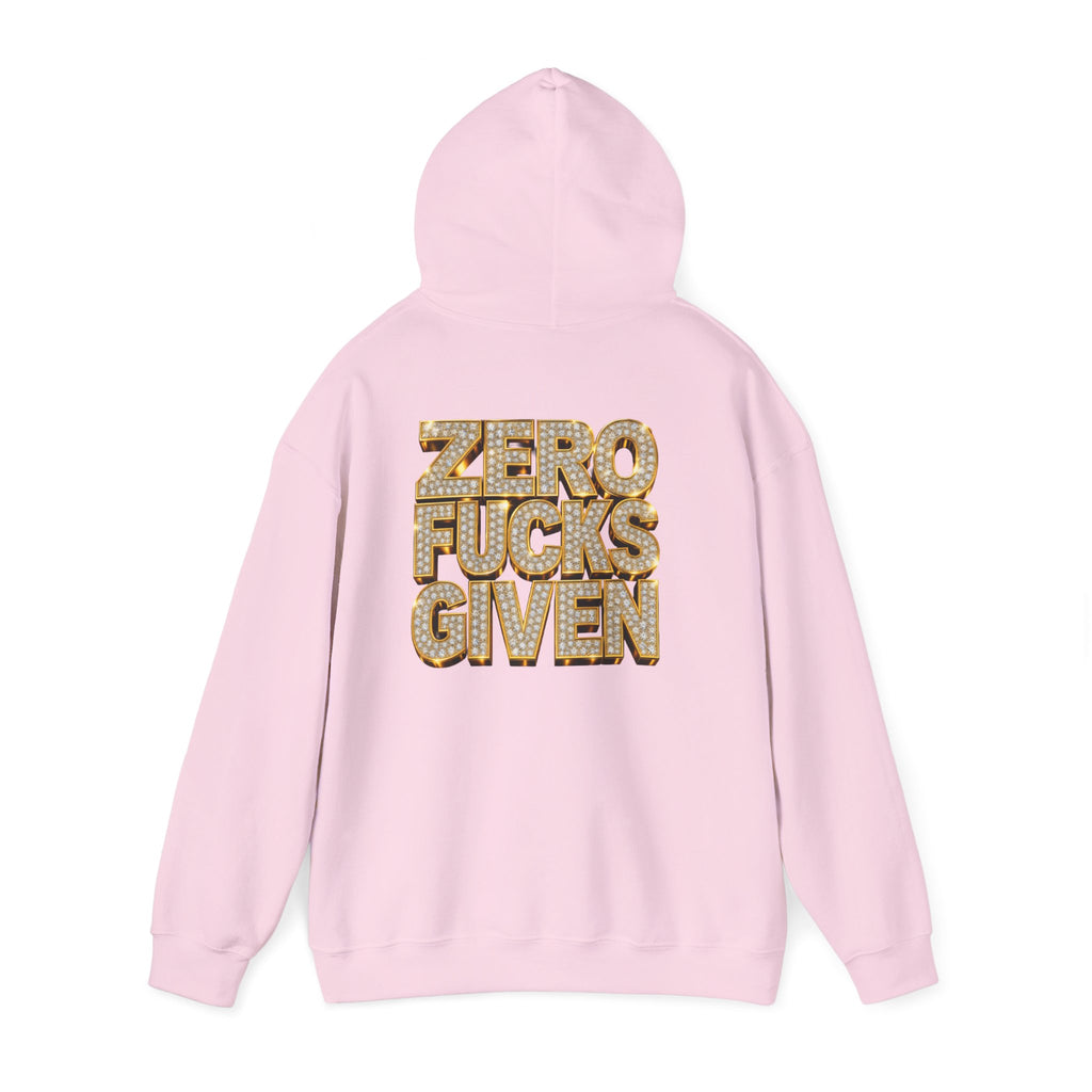 Zero Fucks Given Hoodie — Bold Marquee Lettering Graphic Pullover
