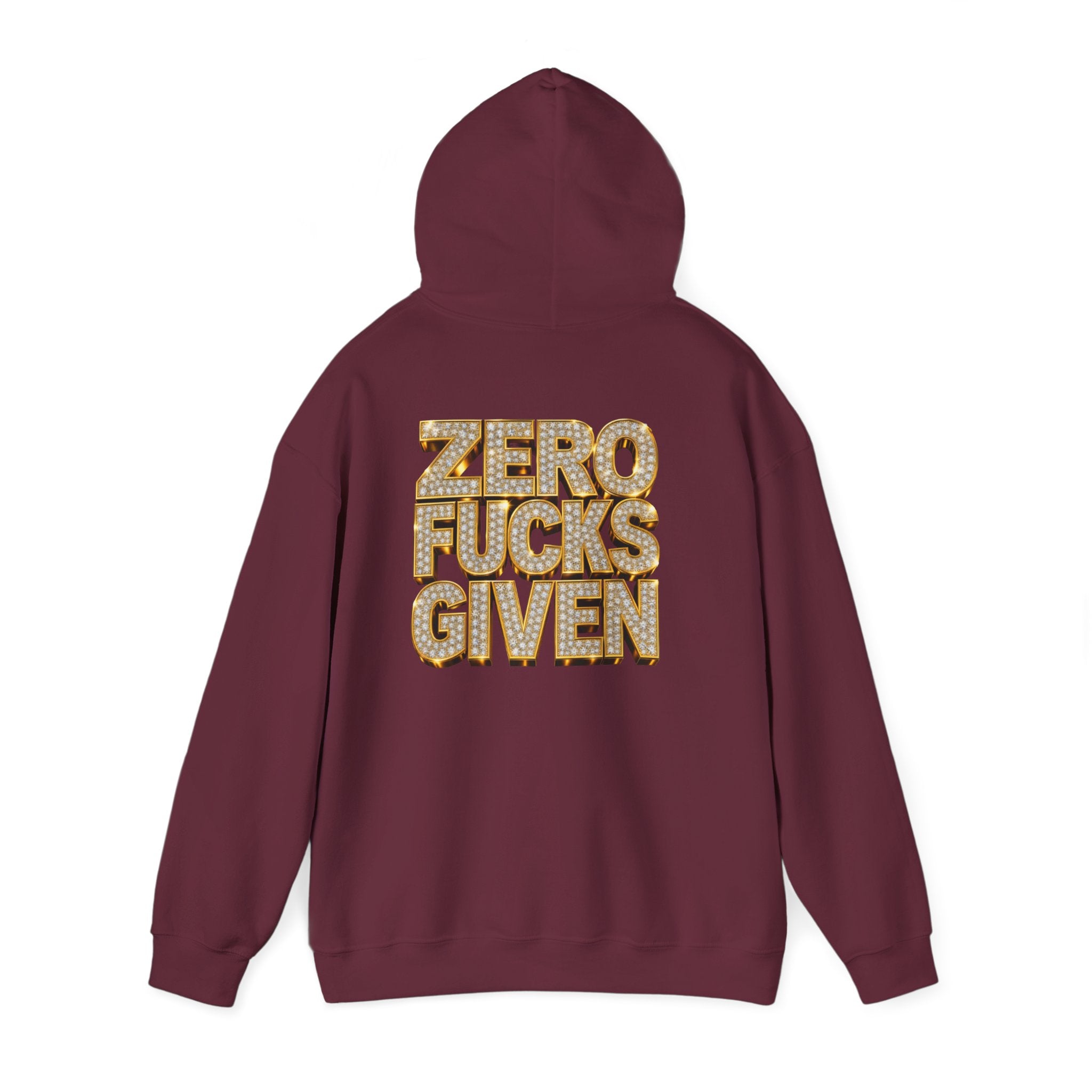 Zero Fucks Given Hoodie — Bold Marquee Lettering Graphic Pullover