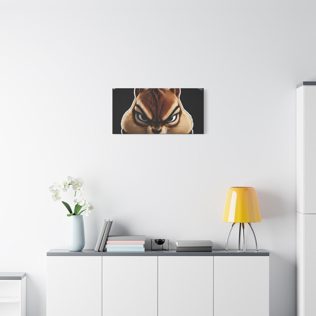 Edgy Chipmunk Canvas Print – "Go Fuck Yourself" Statement Wall Art