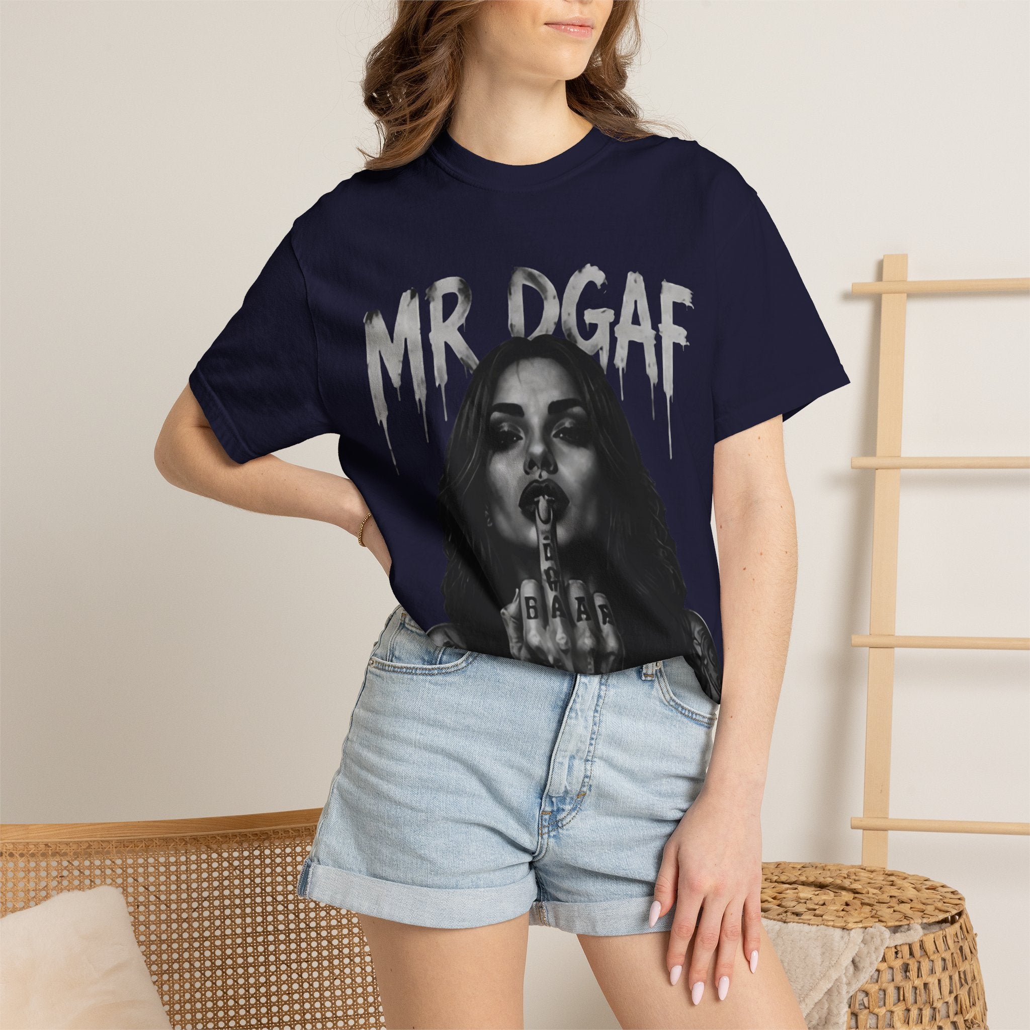 Mr DGAF Graphic T-Shirt — Edgy Middle Finger Streetwear Tee - mrdgaf.shop