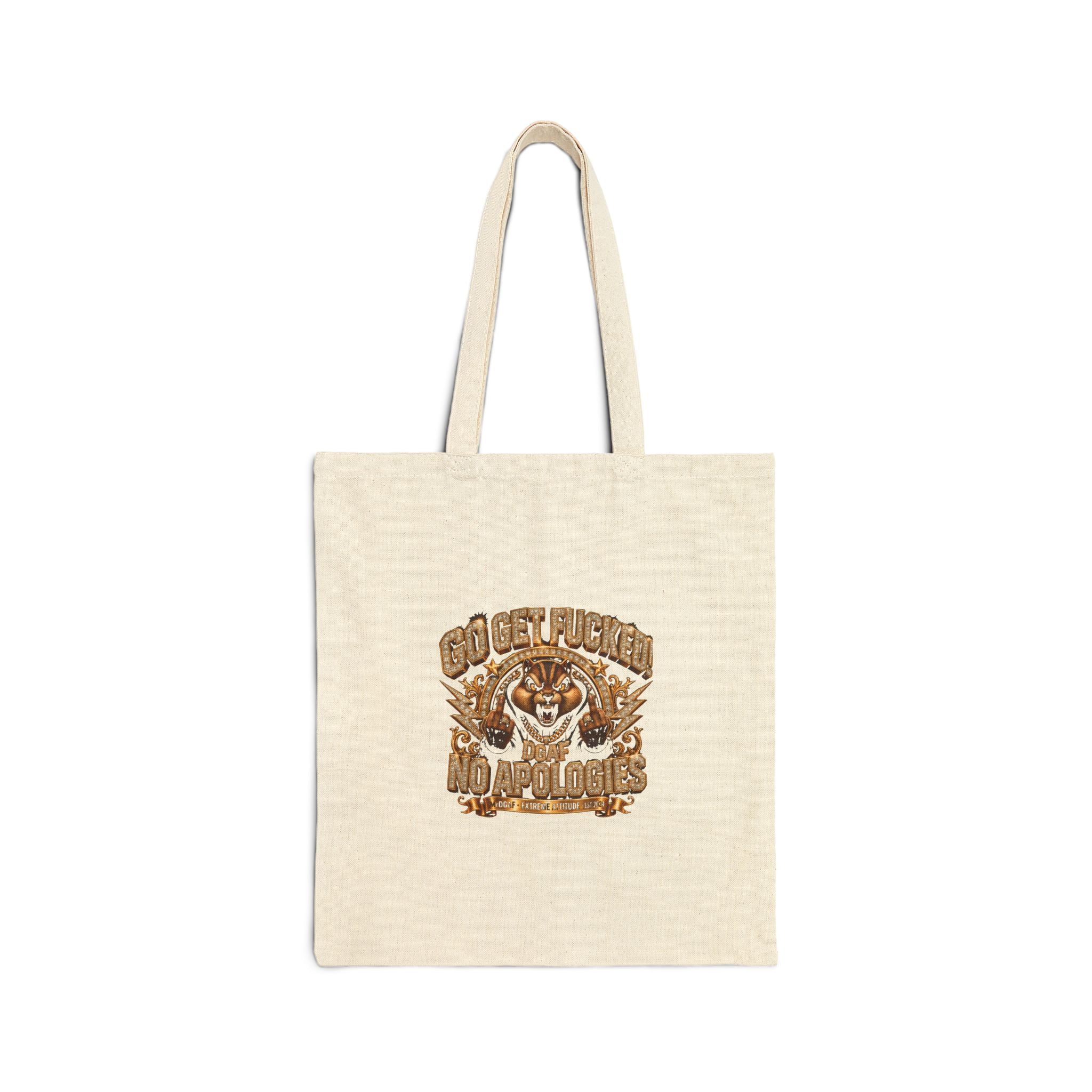 Vintage Tiger 'Go Get Yourself No Apologies' Canvas Tote Bag