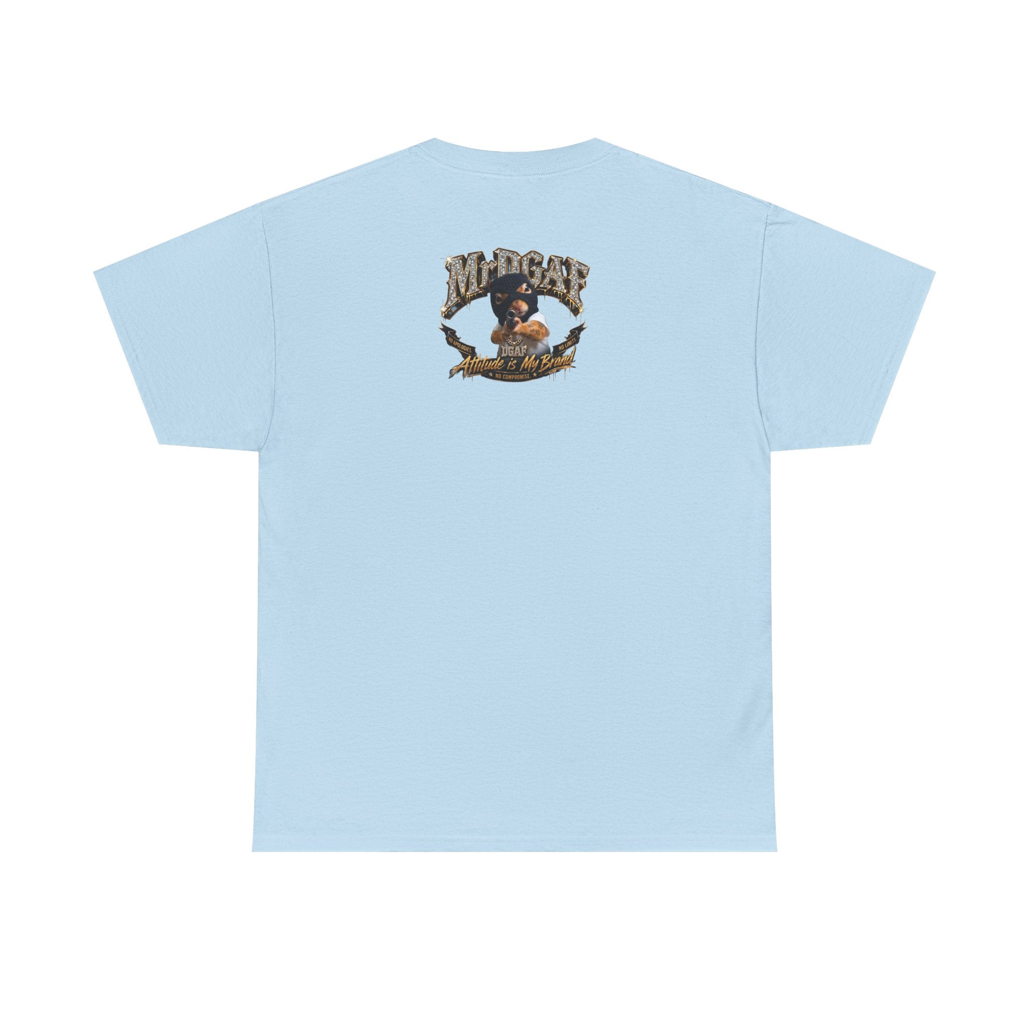 IDGAF Never Will Tee — Bold Rhinestone Text Graphic T‑Shirt