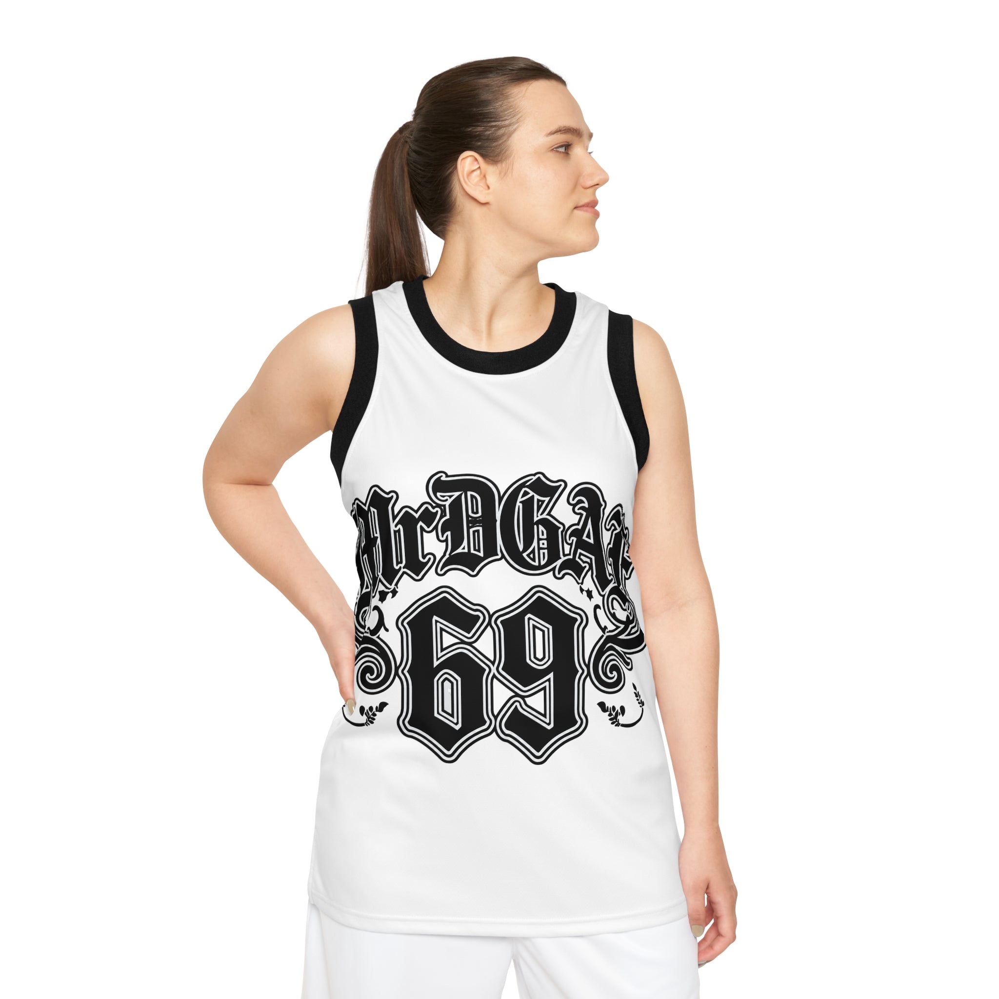 Basketball Jersey — Vintage Gothic "MrDgat 69" Number Tank - mrdgaf.shop