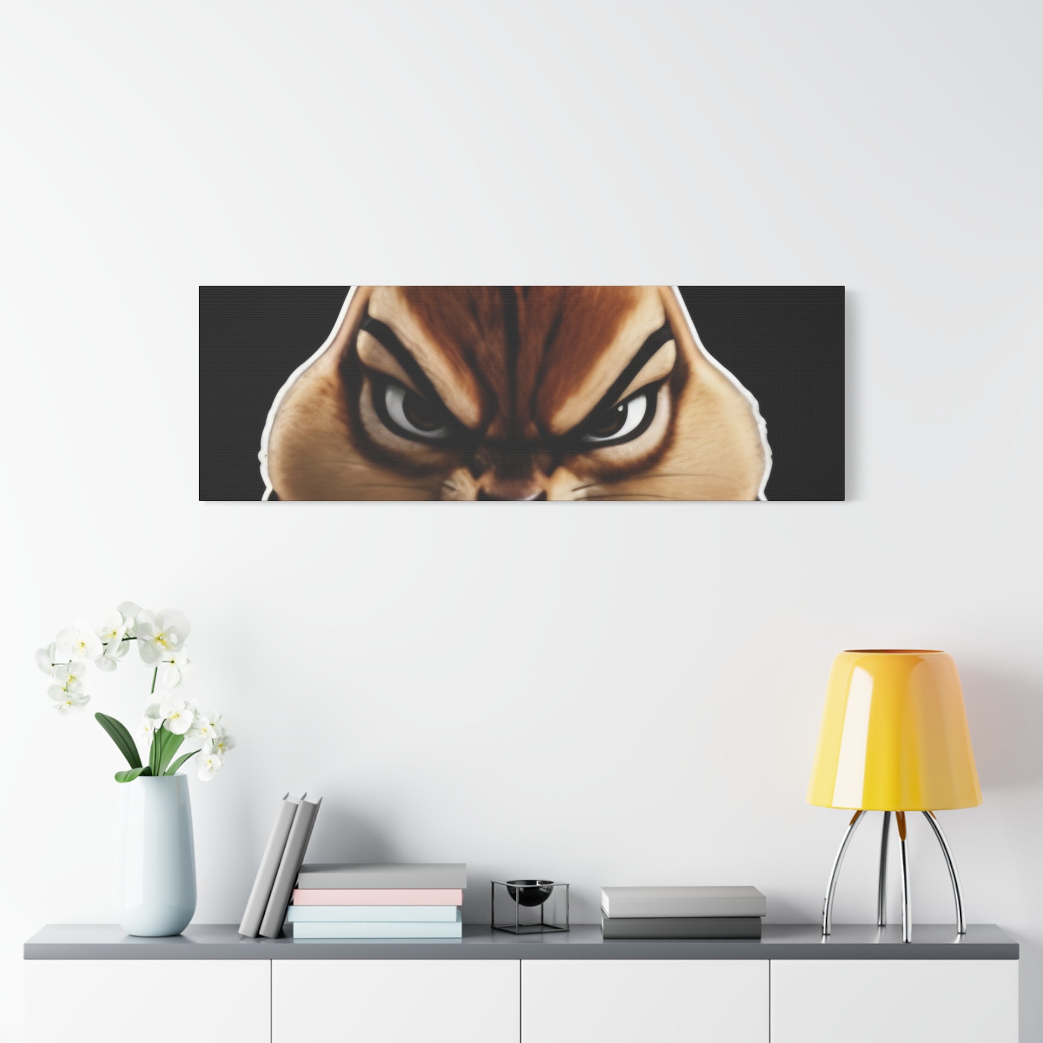 Edgy Chipmunk Canvas Print – "Go Fuck Yourself" Statement Wall Art