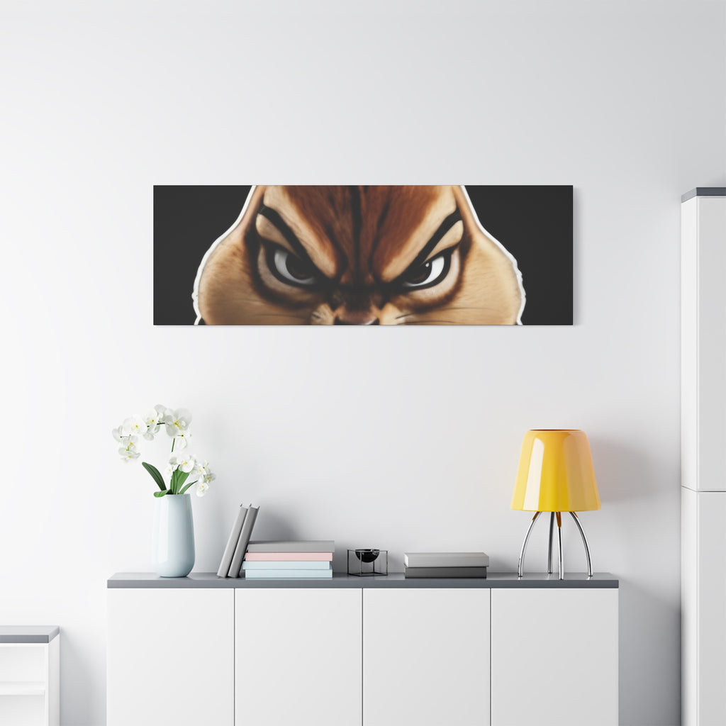 Edgy Chipmunk Canvas Print – "Go Fuck Yourself" Statement Wall Art