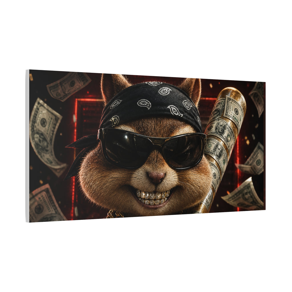 Dark Cardinal Bunny Canvas Print — Gothic Rabbit Wall Art