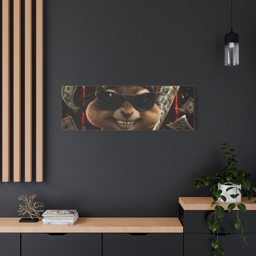 Dark Cardinal Bunny Canvas Print — Gothic Rabbit Wall Art