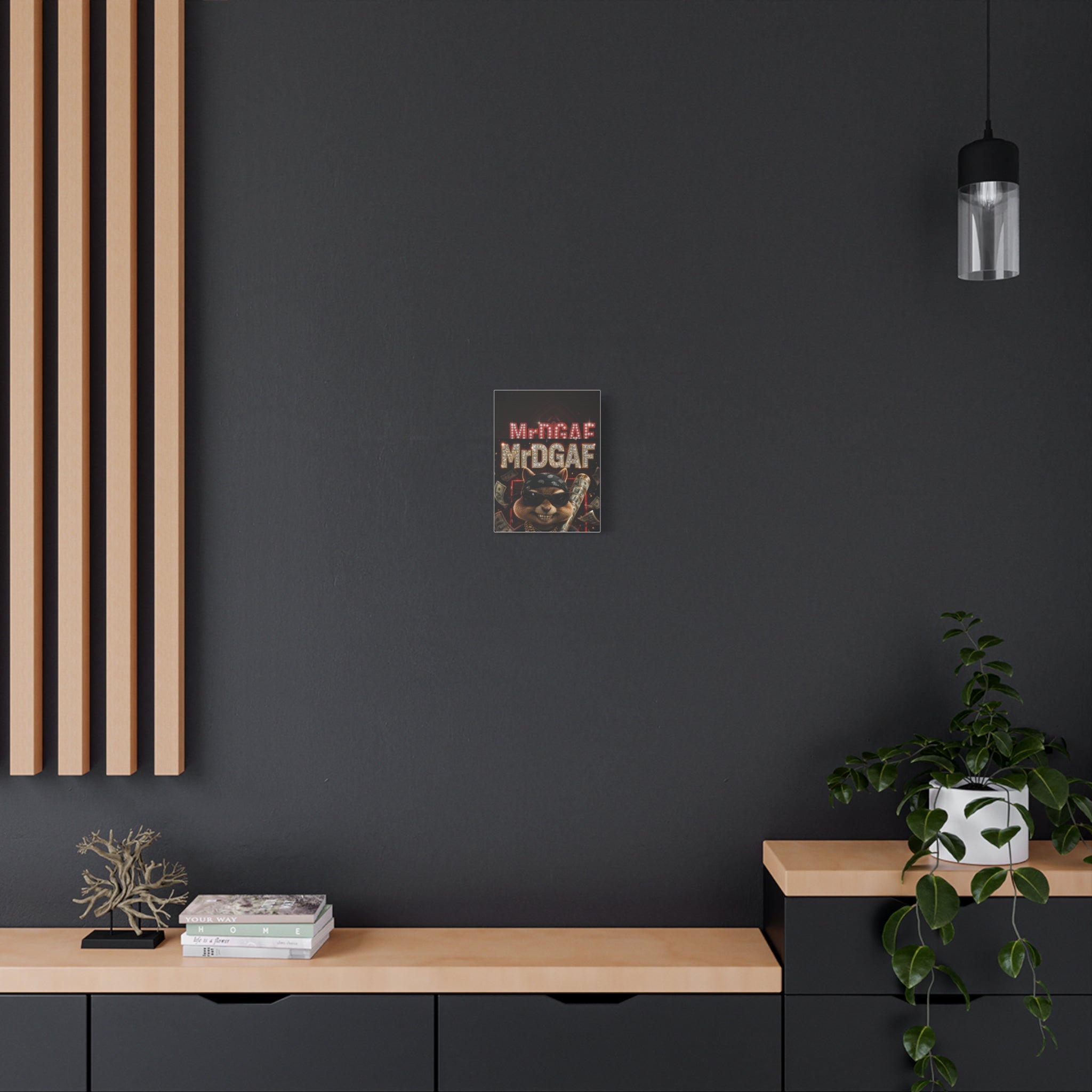 Dark Cardinal Bunny Canvas Print — Gothic Rabbit Wall Art