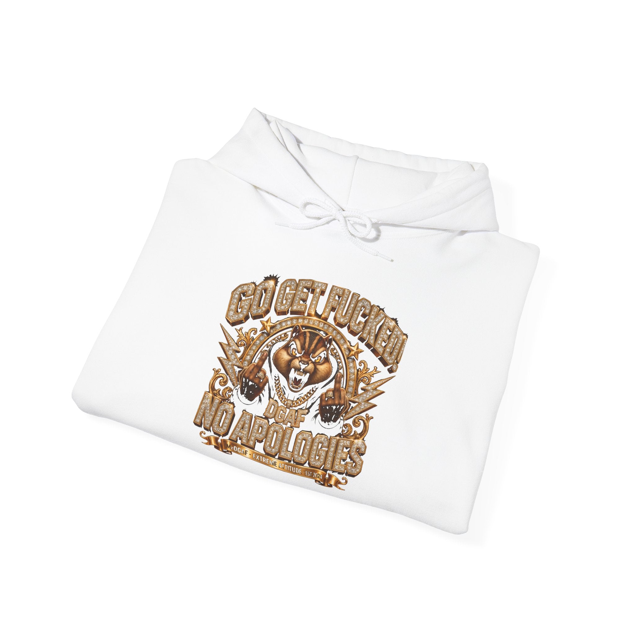 Graphic Hoodie - 'Go Get F***ed' Cartoon Chipmunk Streetwear