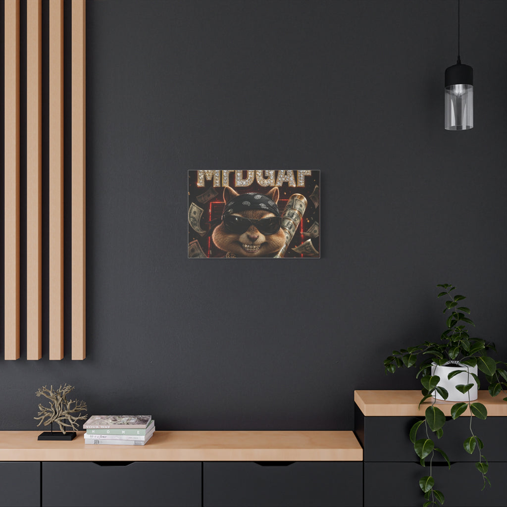 Dark Cardinal Bunny Canvas Print — Gothic Rabbit Wall Art