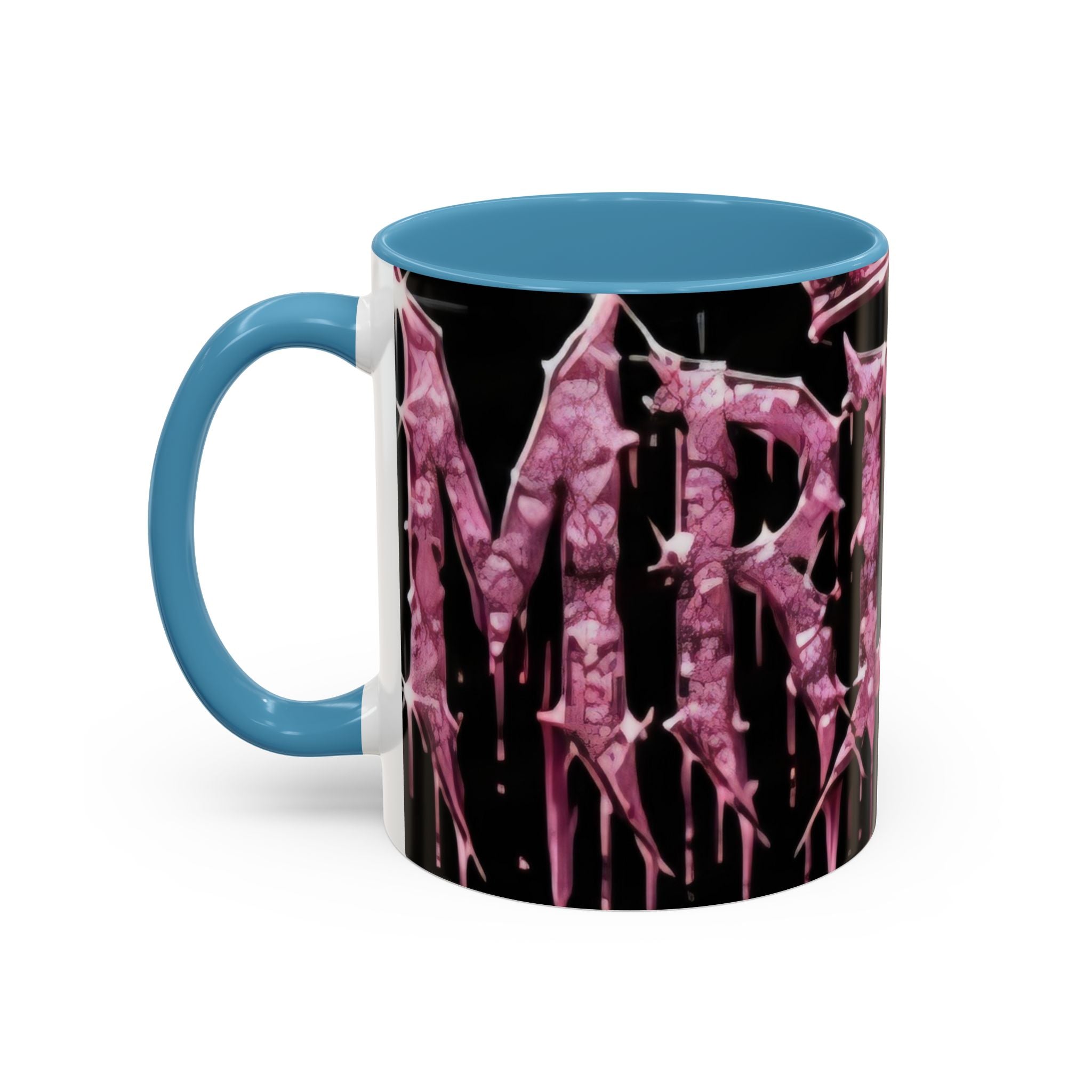 Dripping Pink Glitter Gothic Mug — Accent Coffee Cup (11/15oz) - mrdgaf.shop