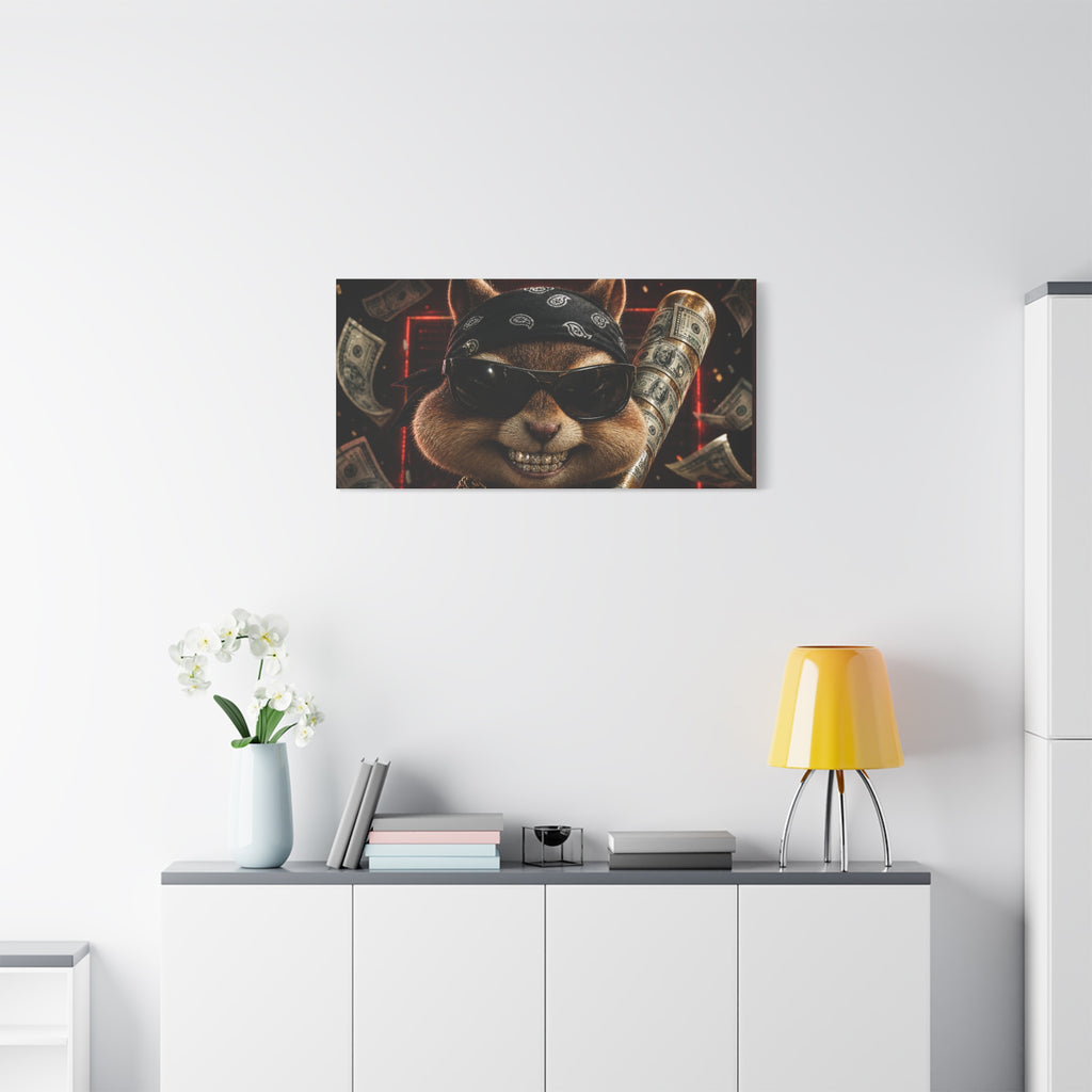 Dark Cardinal Bunny Canvas Print — Gothic Rabbit Wall Art