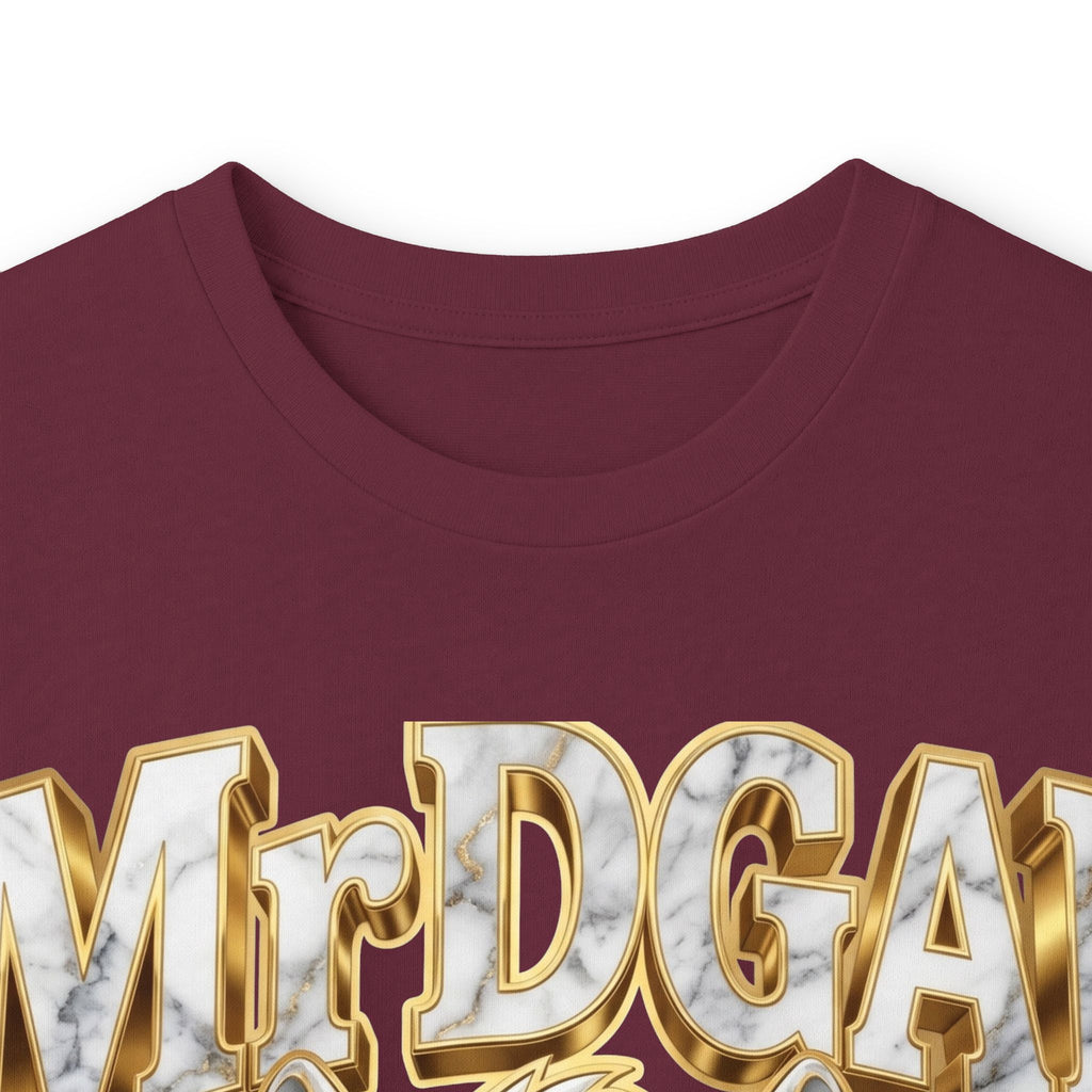 Long Sleeve Tee — Bold ‘DGAF’ Cat Graphic & Gold 3D Profanity Back