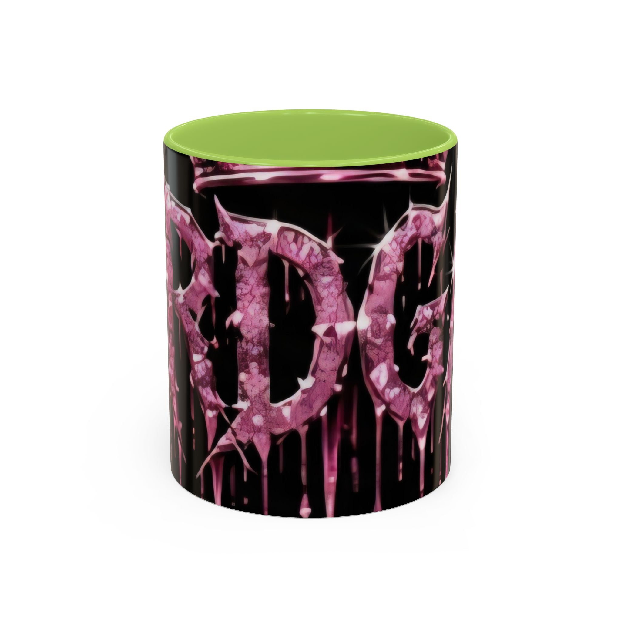 Dripping Pink Glitter Gothic Mug — Accent Coffee Cup (11/15oz) - mrdgaf.shop