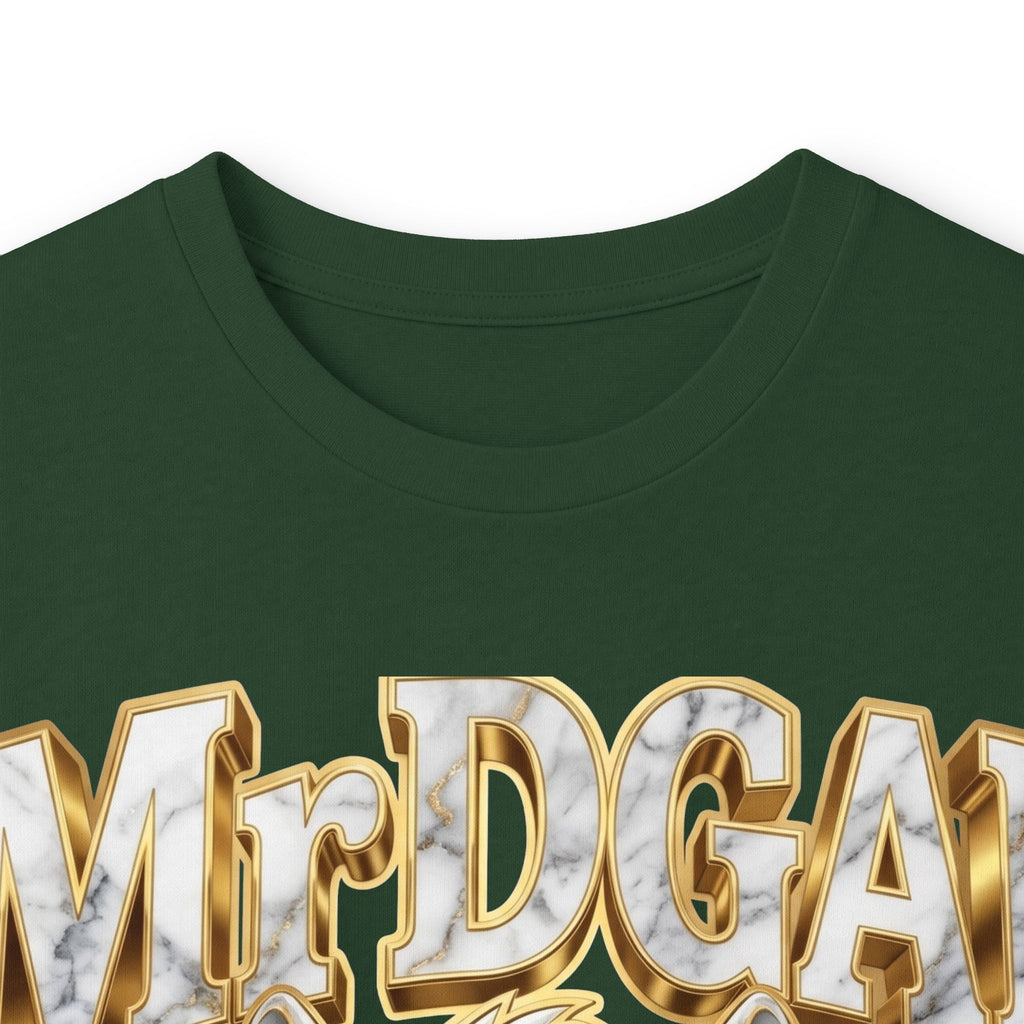 Long Sleeve Tee — Bold ‘DGAF’ Cat Graphic & Gold 3D Profanity Back