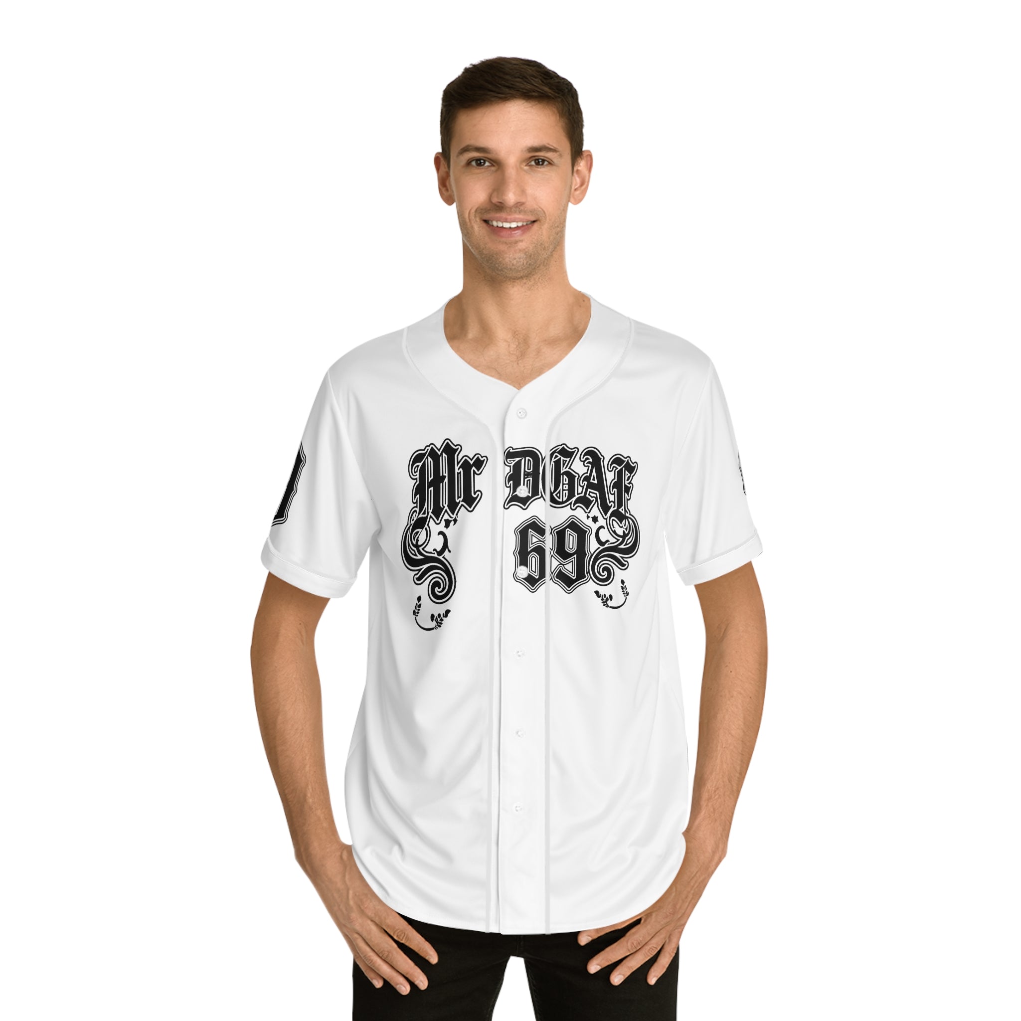 MrDGAF 69 Baseball Jersey — Vintage Gothic Numbered Men’s Sports Tee - mrdgaf.shop