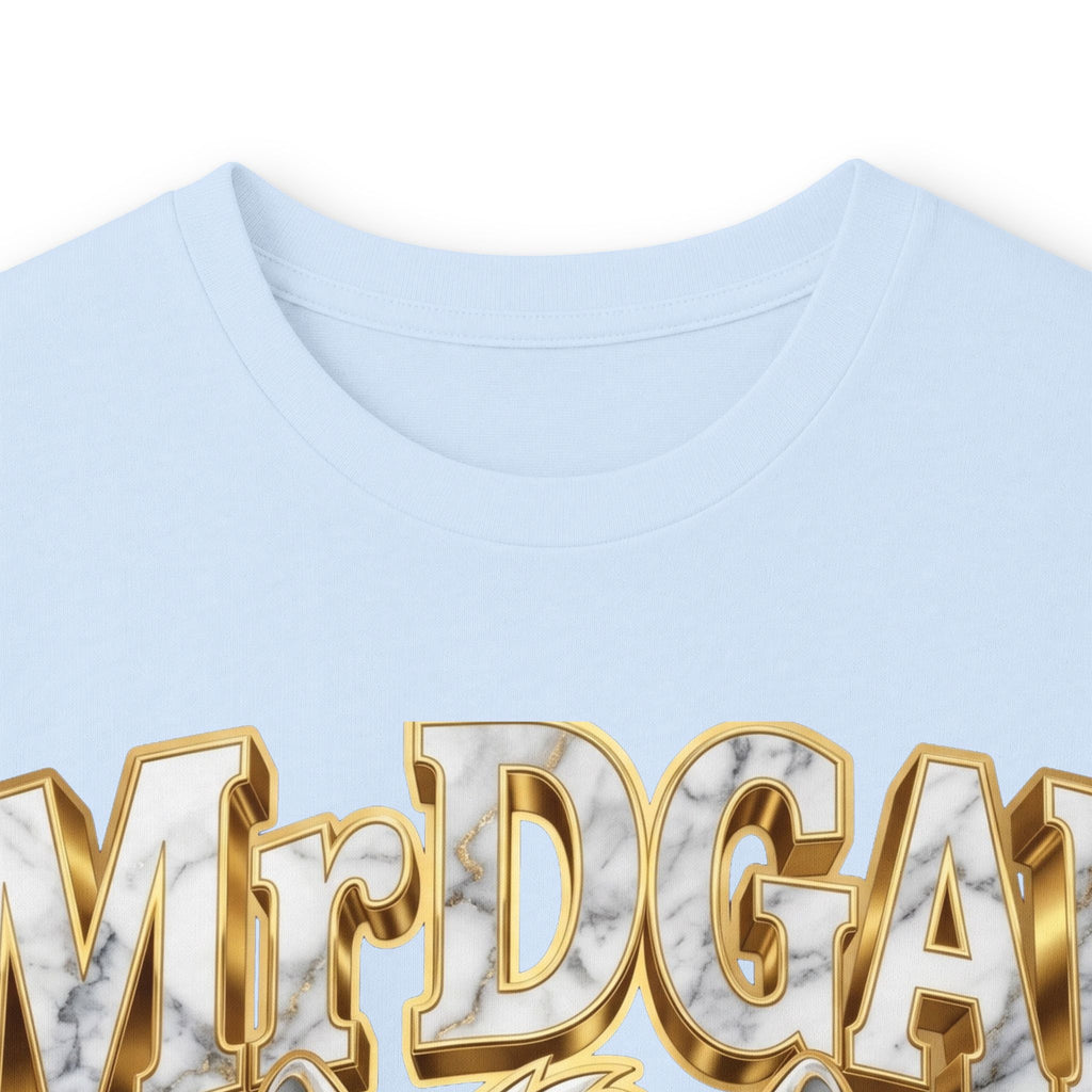 Long Sleeve Tee — Bold ‘DGAF’ Cat Graphic & Gold 3D Profanity Back