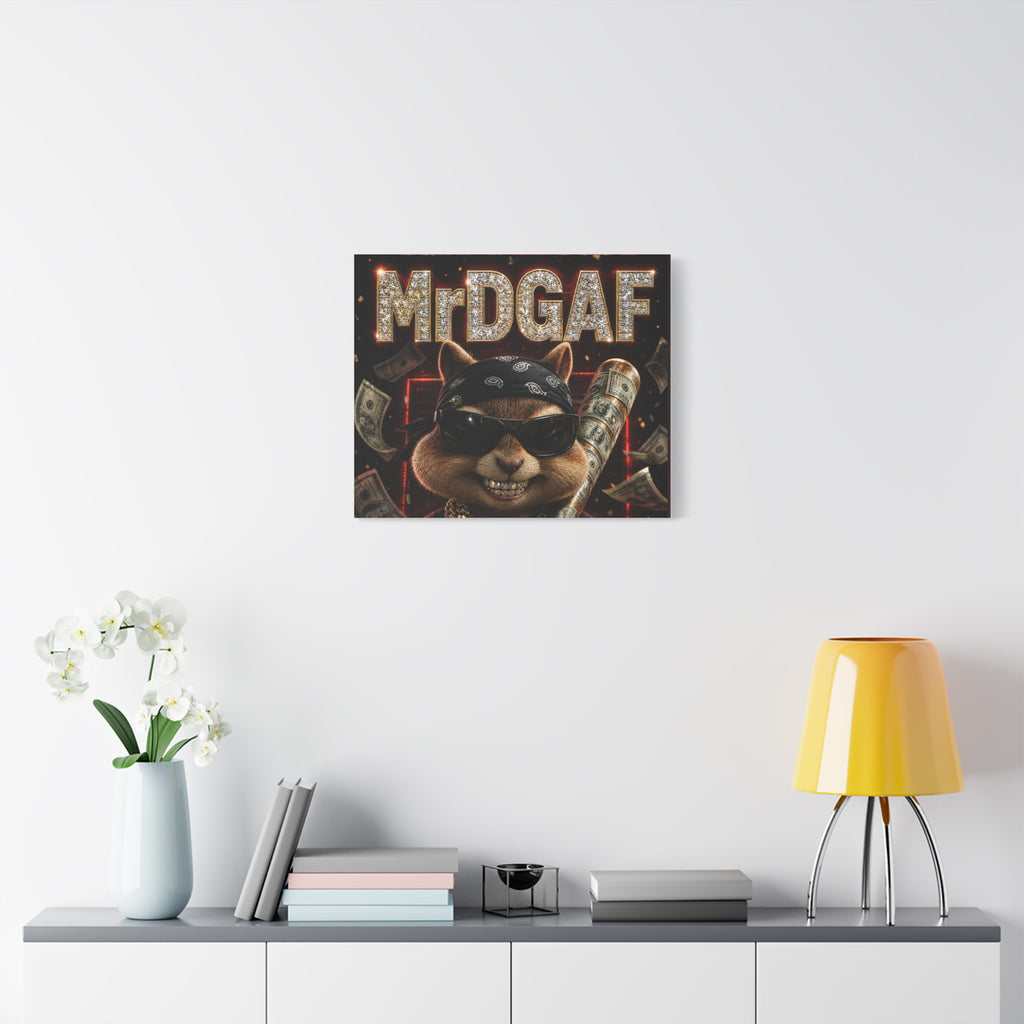 Dark Cardinal Bunny Canvas Print — Gothic Rabbit Wall Art