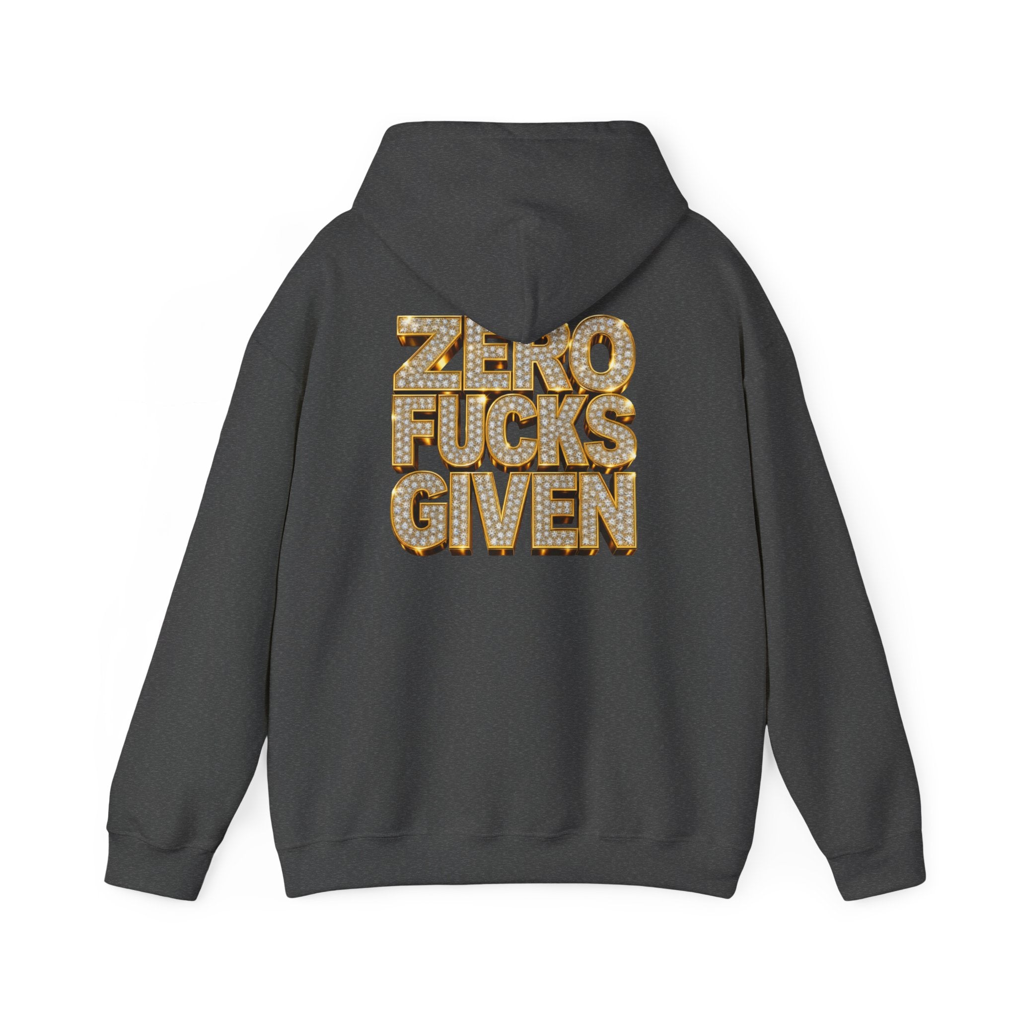 Zero Fucks Given Hoodie — Bold Marquee Lettering Graphic Pullover