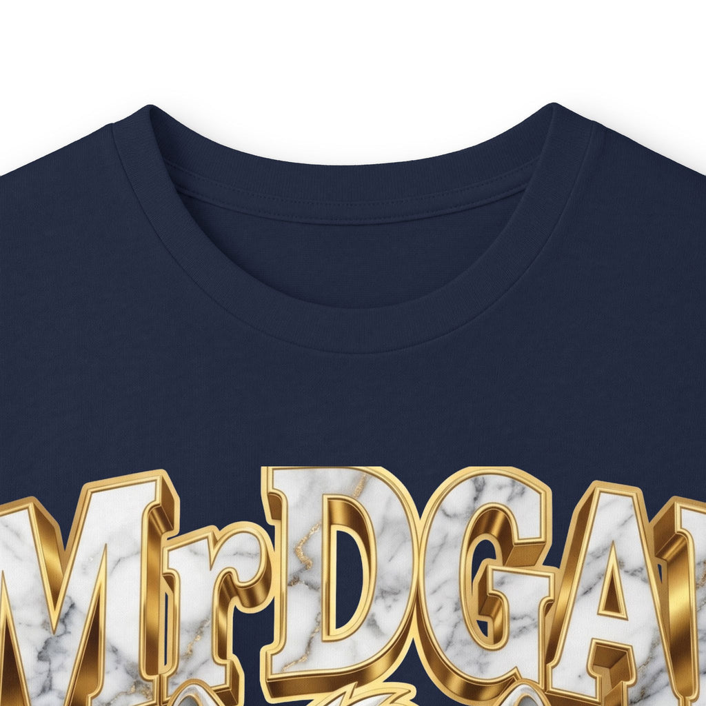Long Sleeve Tee — Bold ‘DGAF’ Cat Graphic & Gold 3D Profanity Back