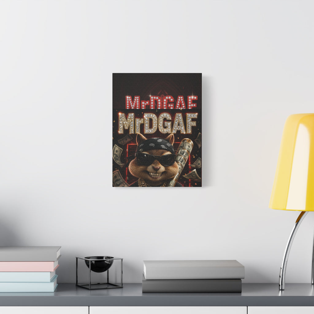 Dark Cardinal Bunny Canvas Print — Gothic Rabbit Wall Art