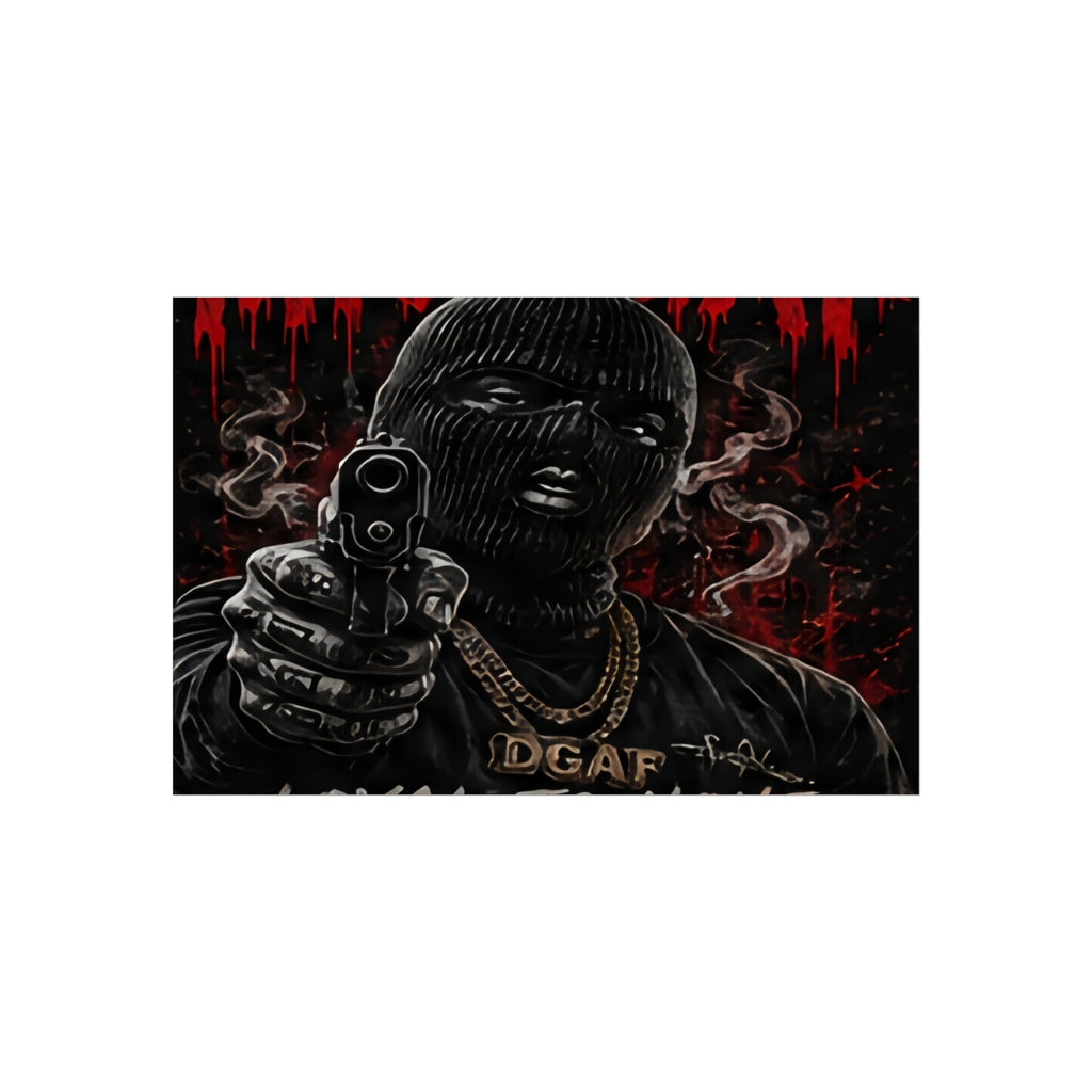 Fine Art Poster — 'Loyal to None' Masked Gunman Dark Urban Art Print