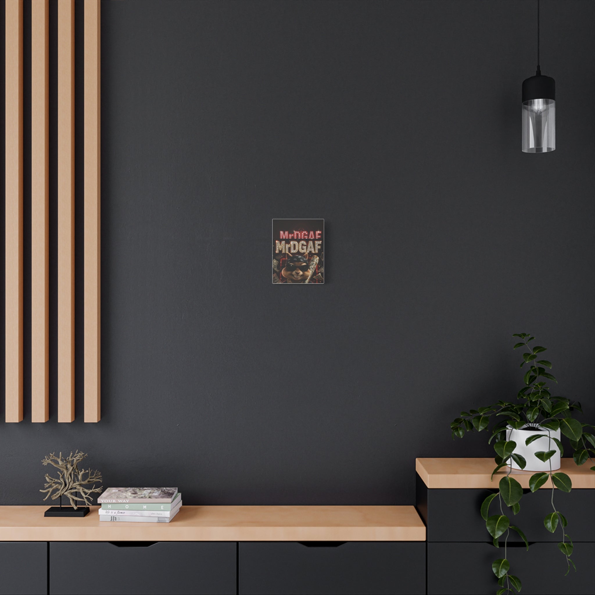 Dark Cardinal Bunny Canvas Print — Gothic Rabbit Wall Art