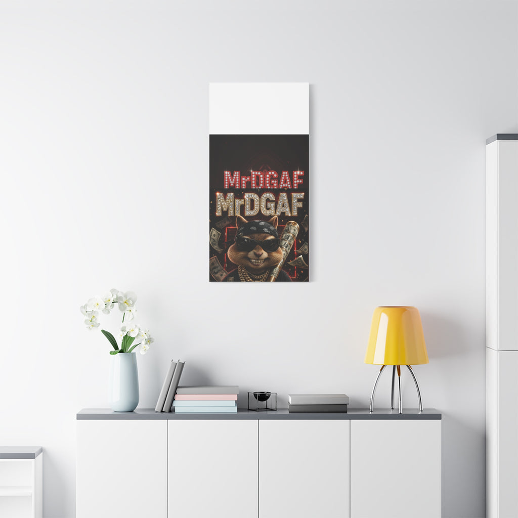 Dark Cardinal Bunny Canvas Print — Gothic Rabbit Wall Art