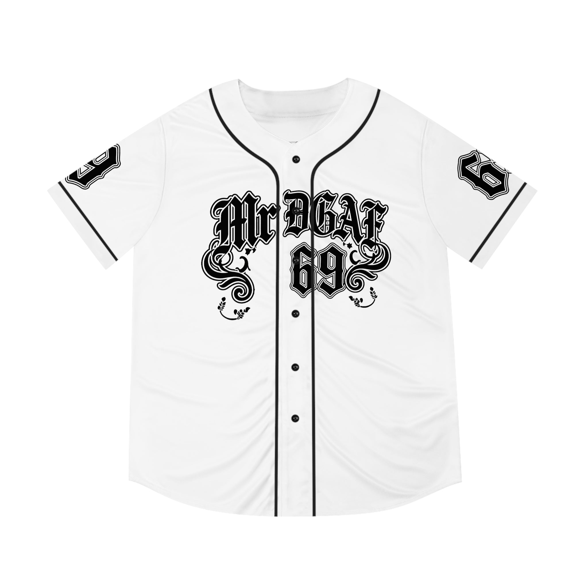 MrDGAF 69 Baseball Jersey — Vintage Gothic Numbered Men’s Sports Tee - mrdgaf.shop