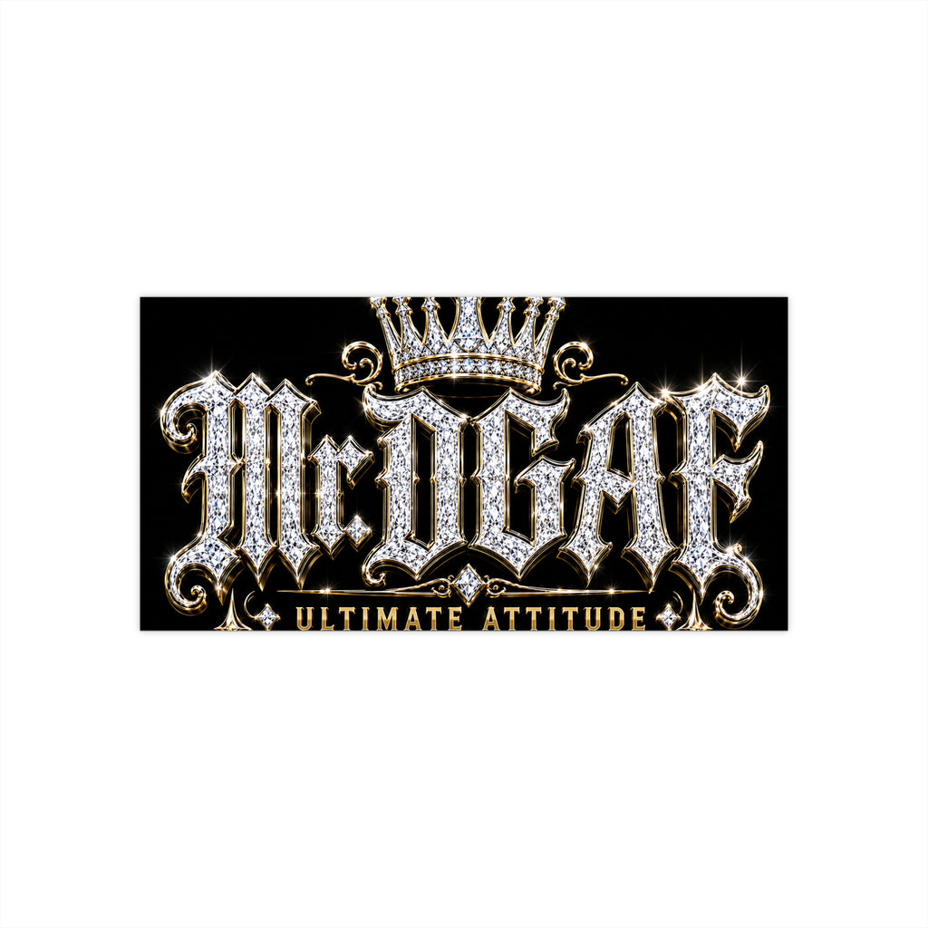Mr. DGAE Bumper Sticker — Sparkling Crown "Ultimate Attitude" Car Decal - mrdgaf.shop