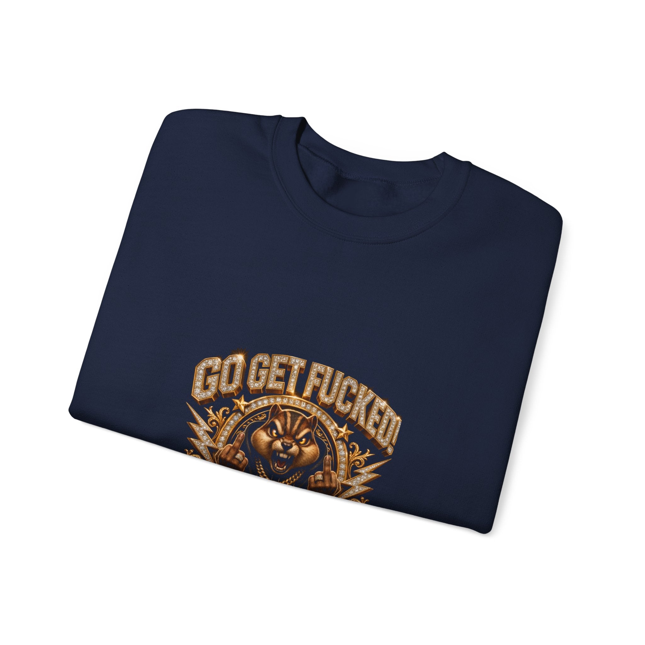 Tiger Graphic Crewneck Sweatshirt — "Go Get F***ing No Apologies"
